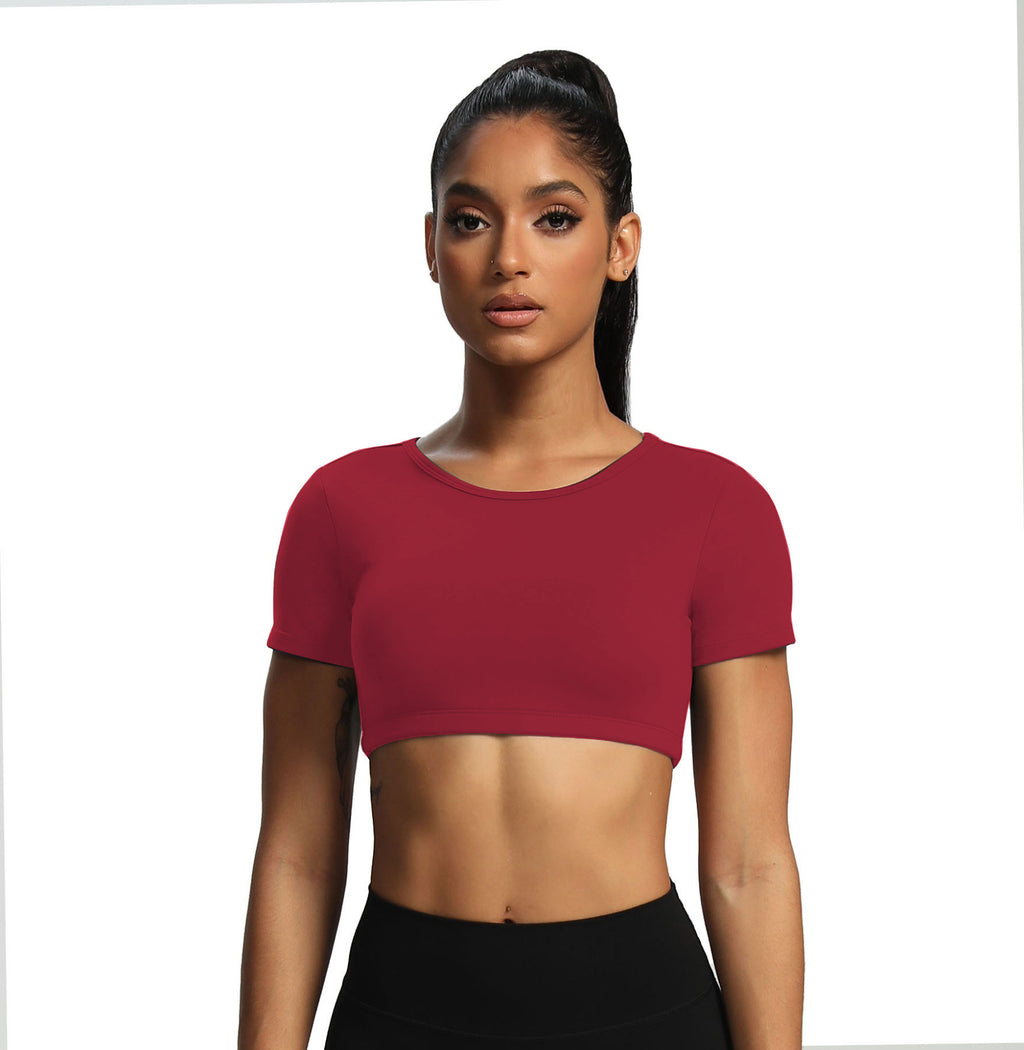 Aoxjox "Clarissa" Crop Top Short Sleeve