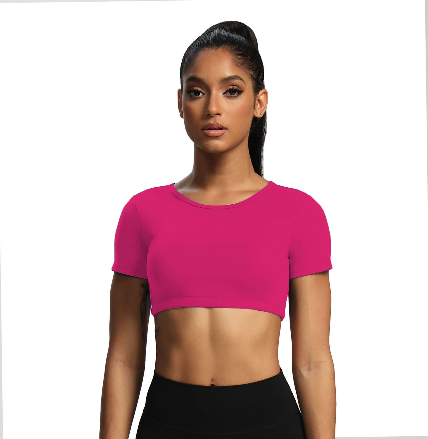 Aoxjox "Clarissa" Crop Top Short Sleeve