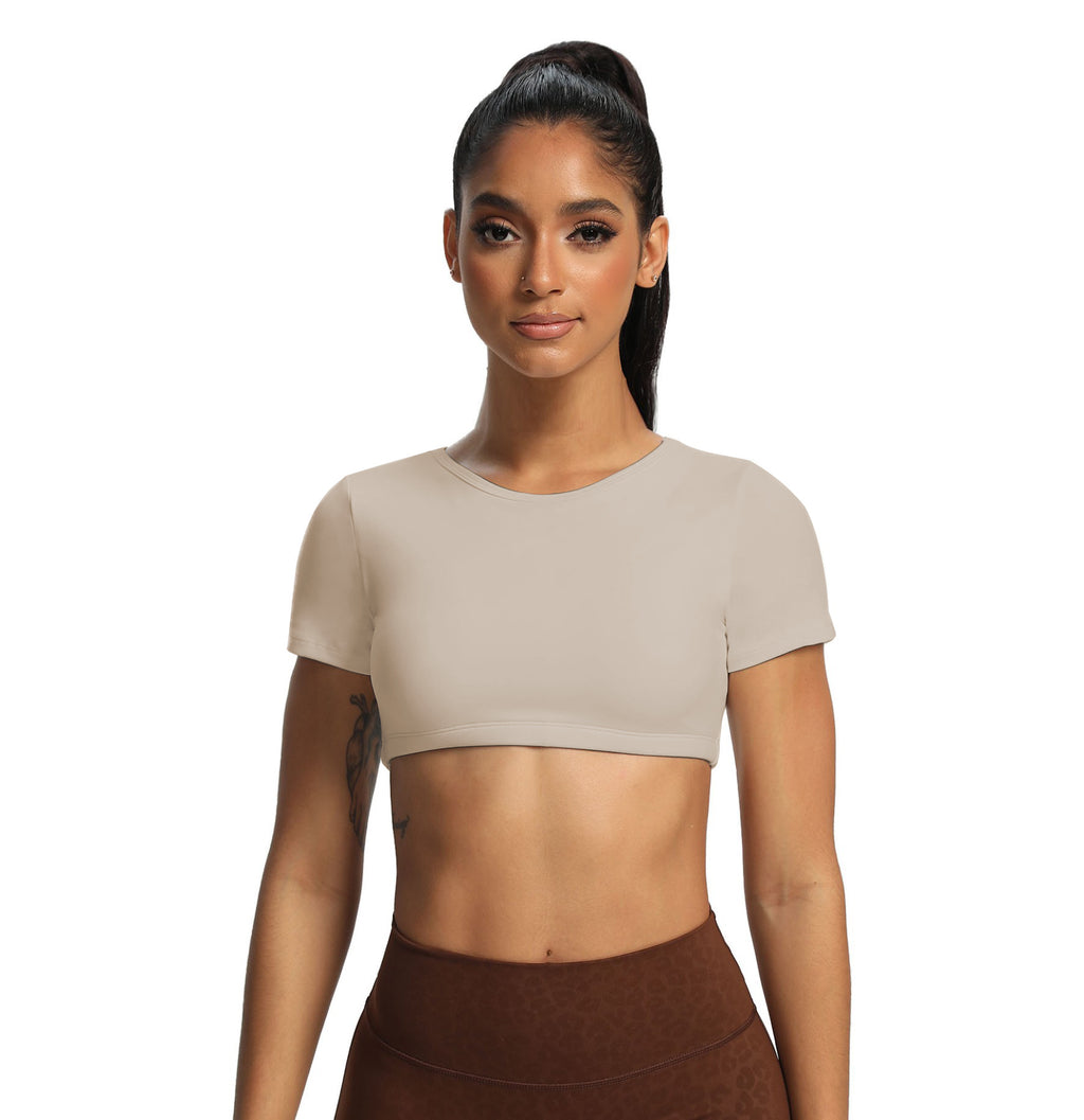 Aoxjox "Clarissa" Crop Top Short Sleeve