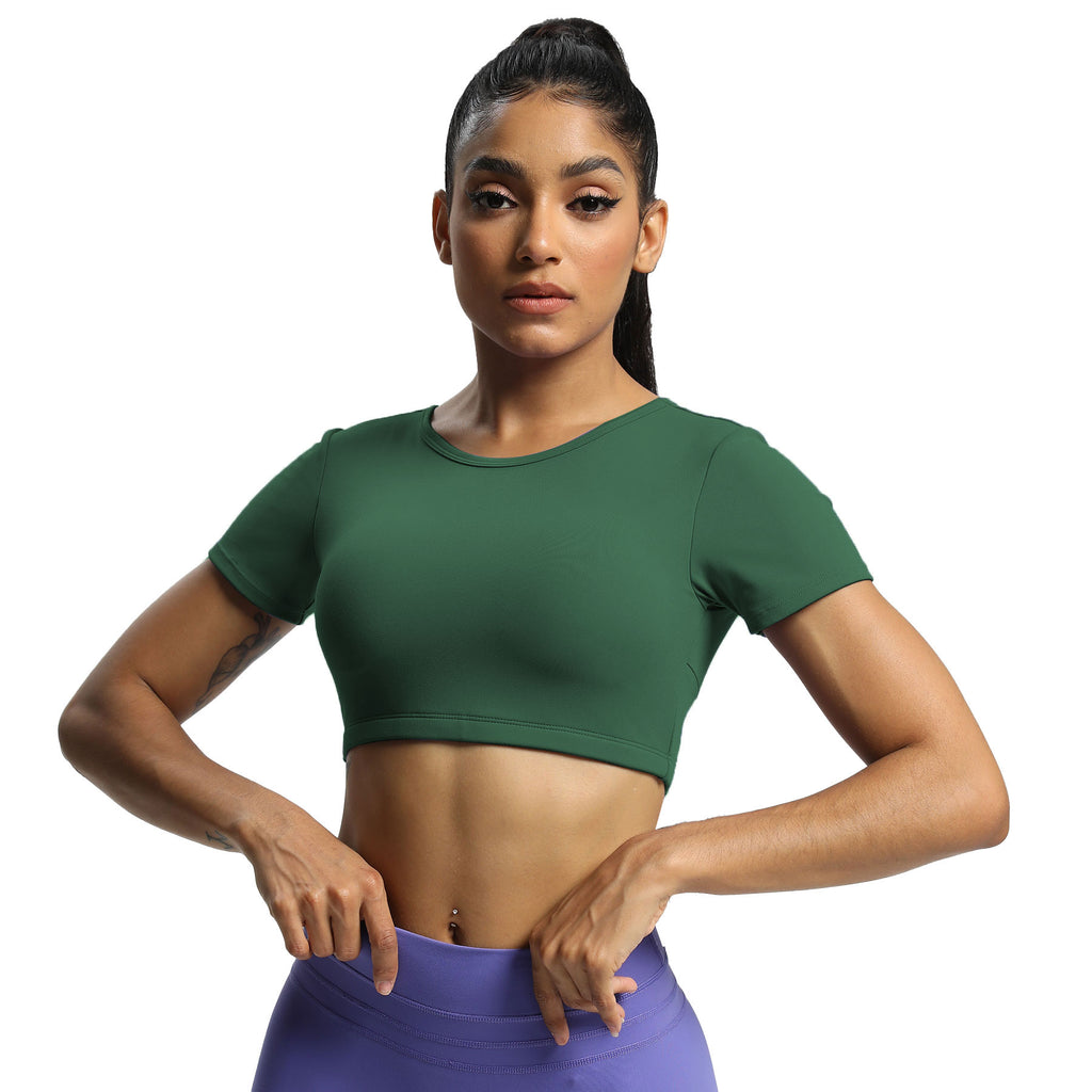 Aoxjox "Clarissa" Crop Top Short Sleeve