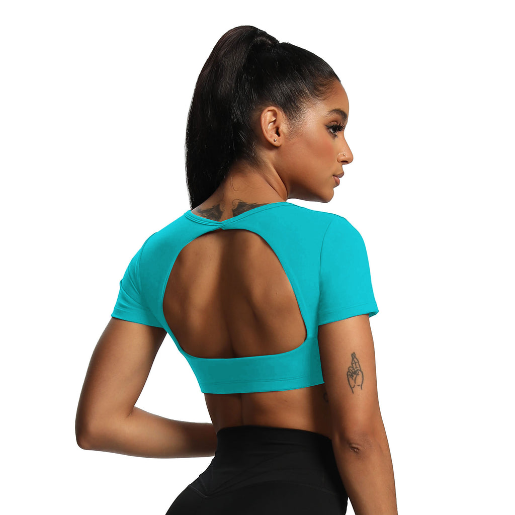 Aoxjox "Clarissa" Crop Top Short Sleeve