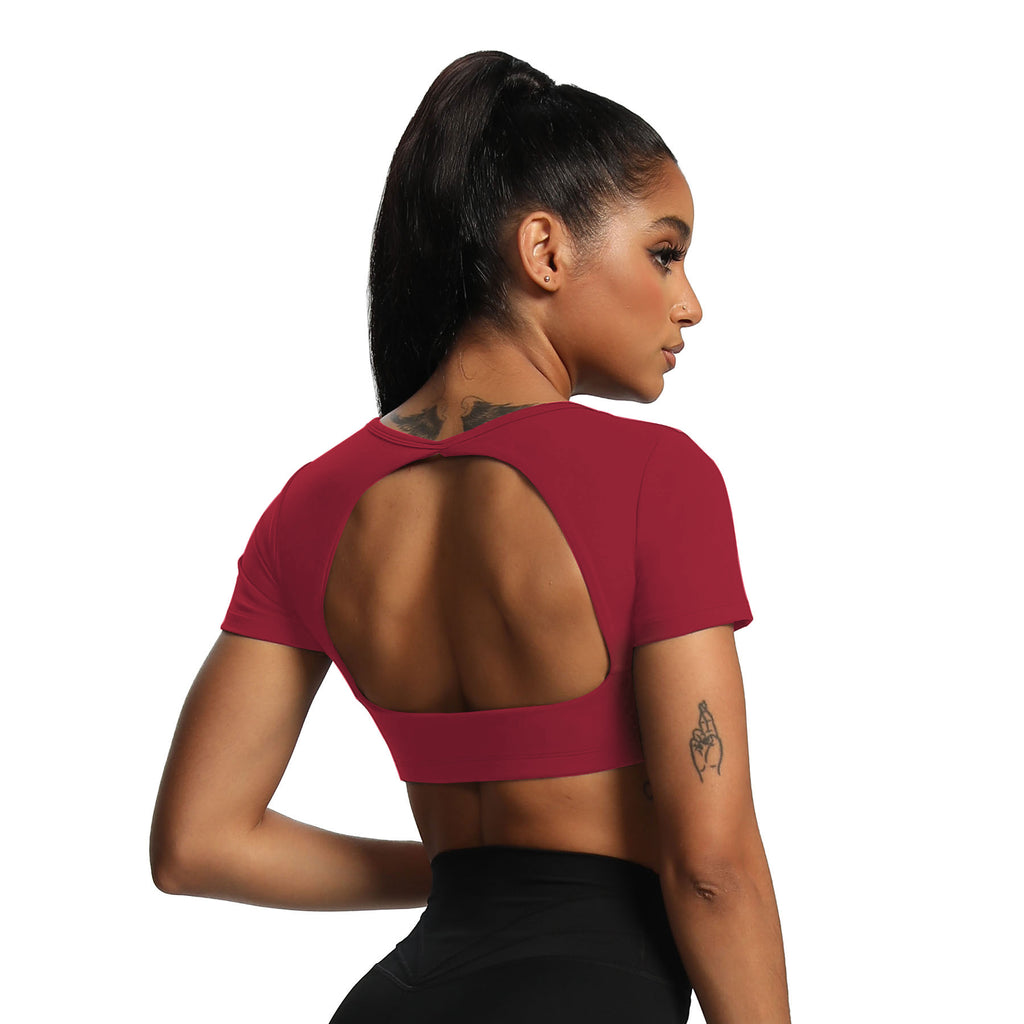 Aoxjox "Clarissa" Crop Top Short Sleeve