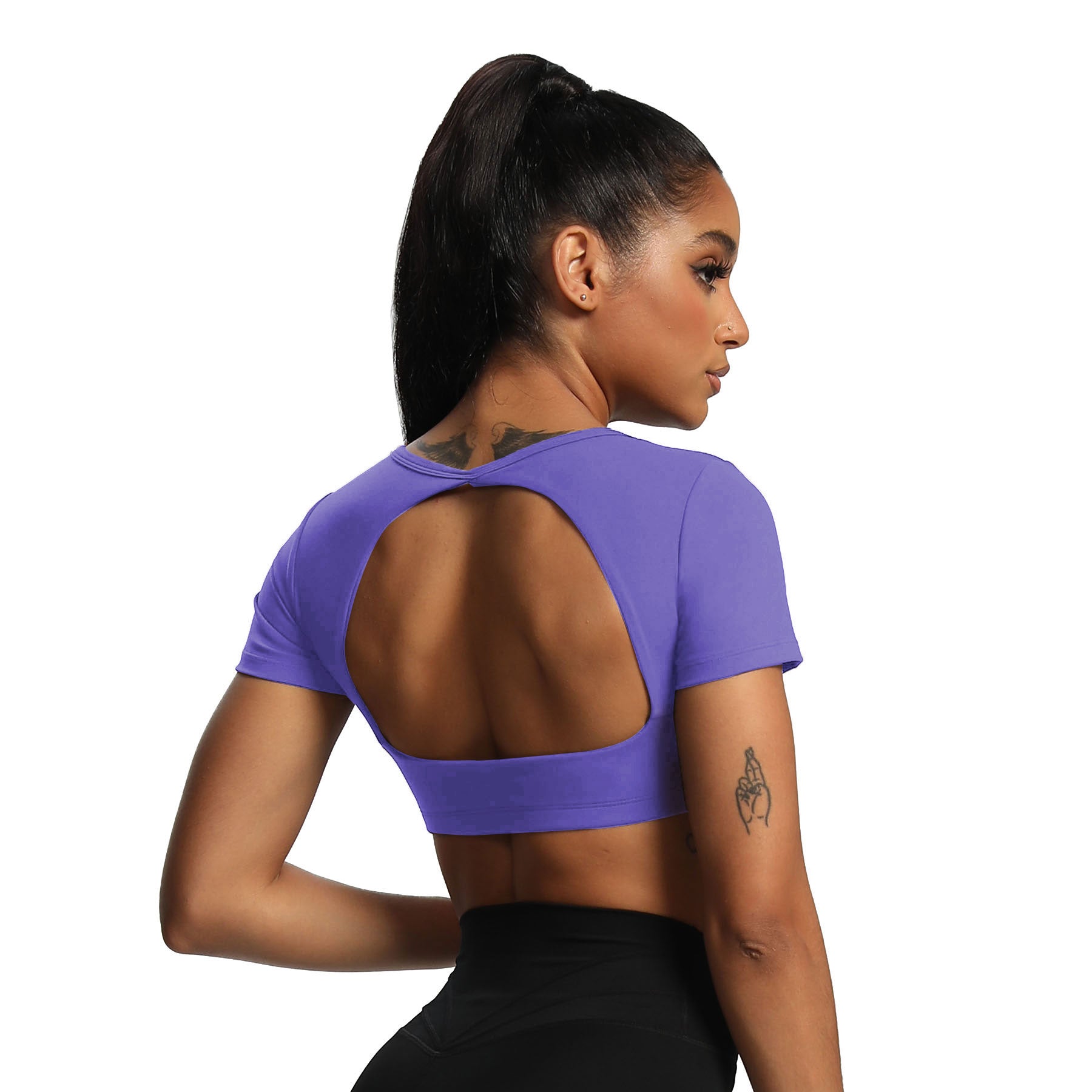 Aoxjox "Clarissa" Crop Top Short Sleeve