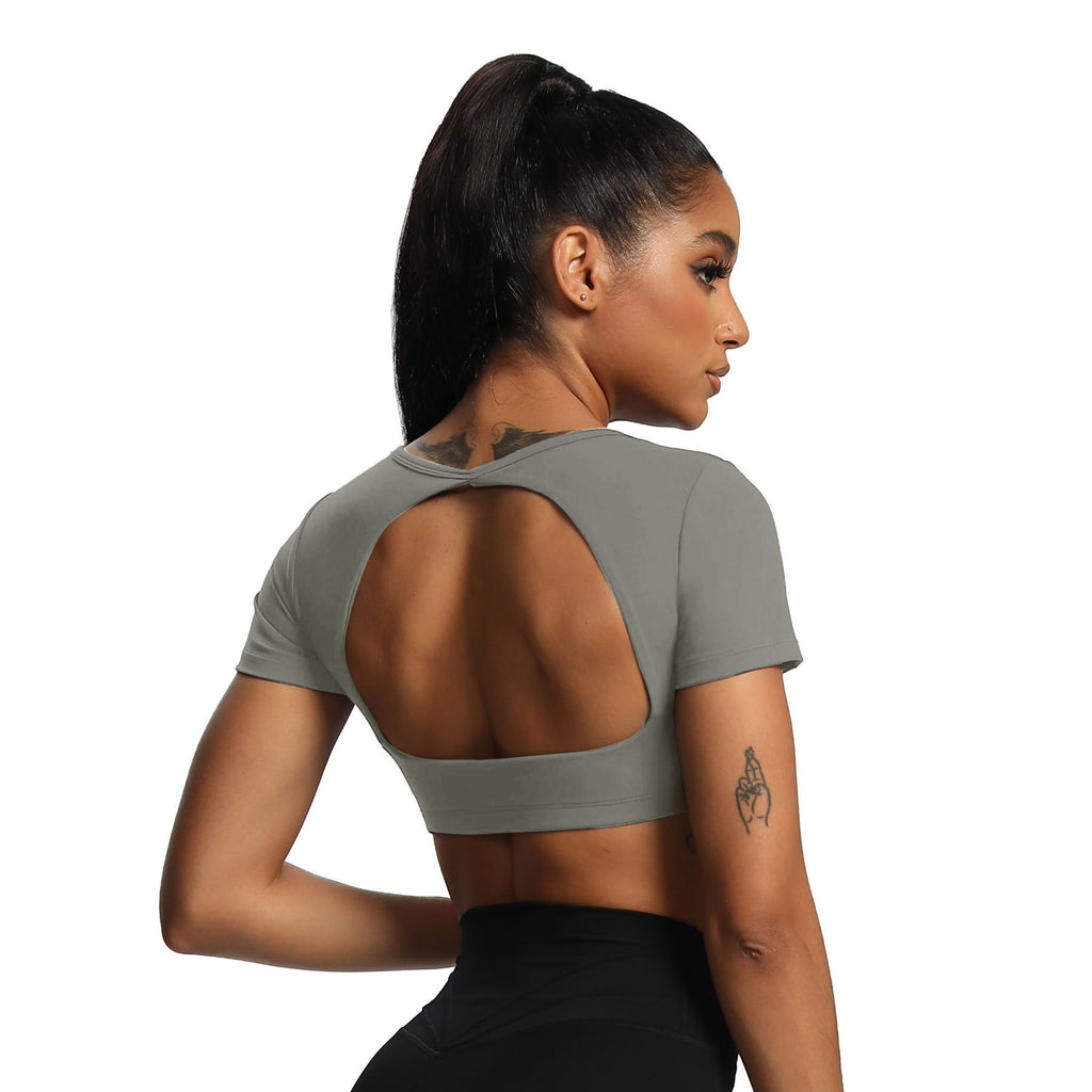 Aoxjox "Clarissa" Crop Top Short Sleeve