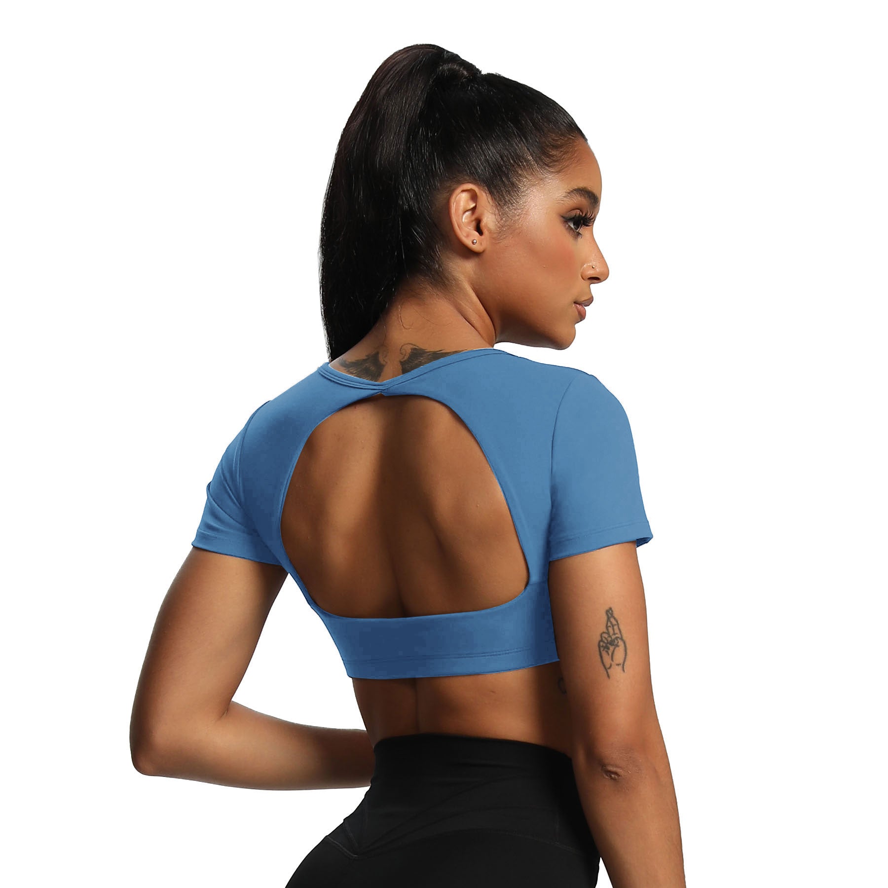 Aoxjox "Clarissa" Crop Top Short Sleeve