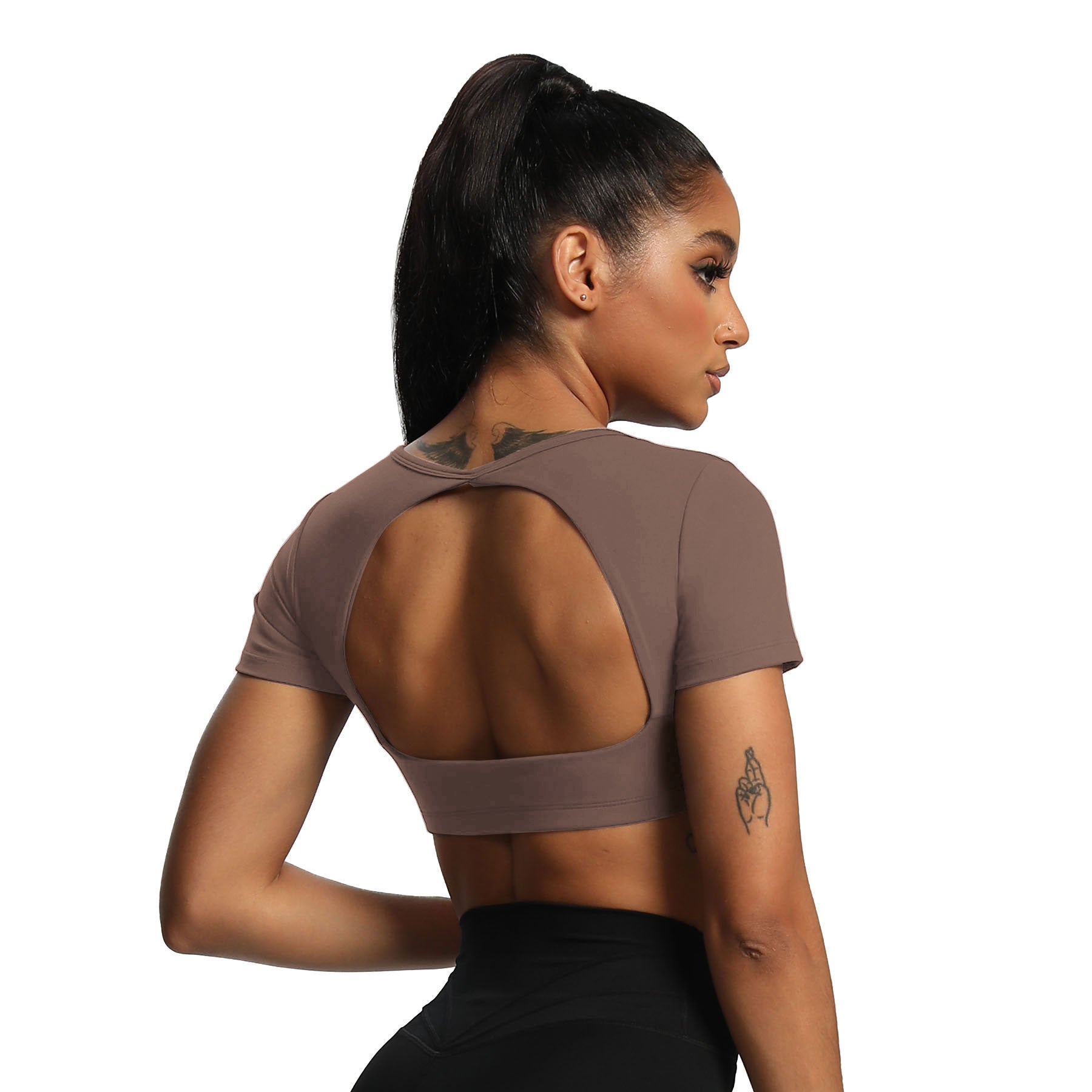 Aoxjox "Clarissa" Crop Top Short Sleeve