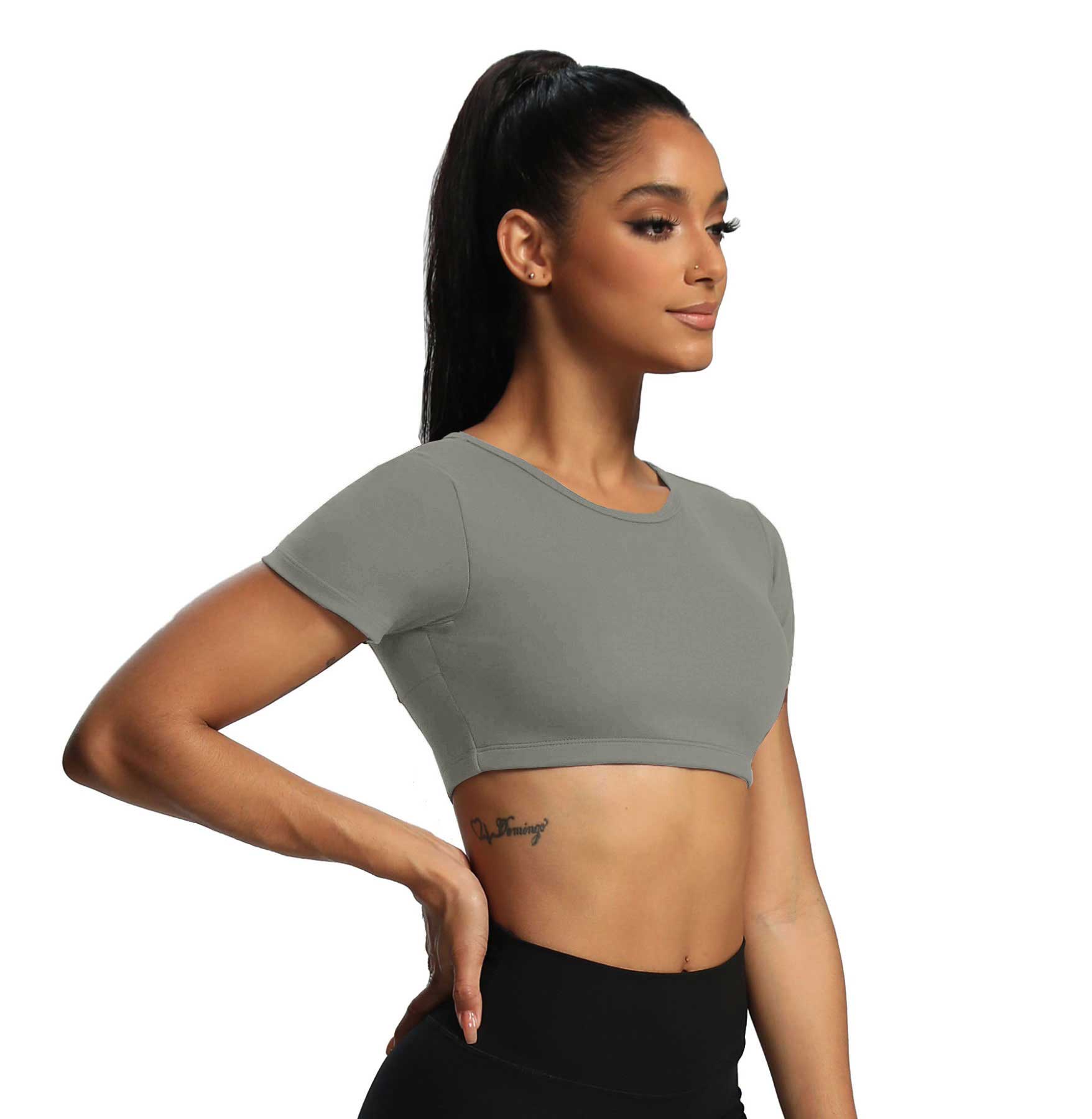Aoxjox "Clarissa" Crop Top Short Sleeve