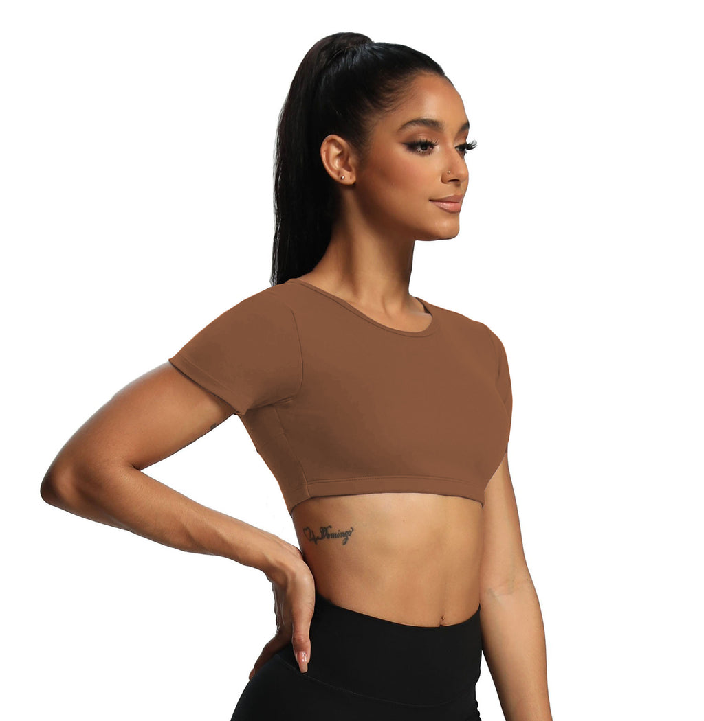 Aoxjox "Clarissa" Crop Top Short Sleeve