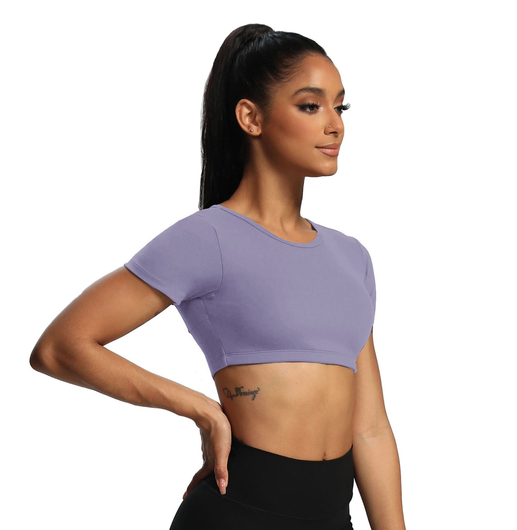 Aoxjox "Clarissa" Crop Top Short Sleeve
