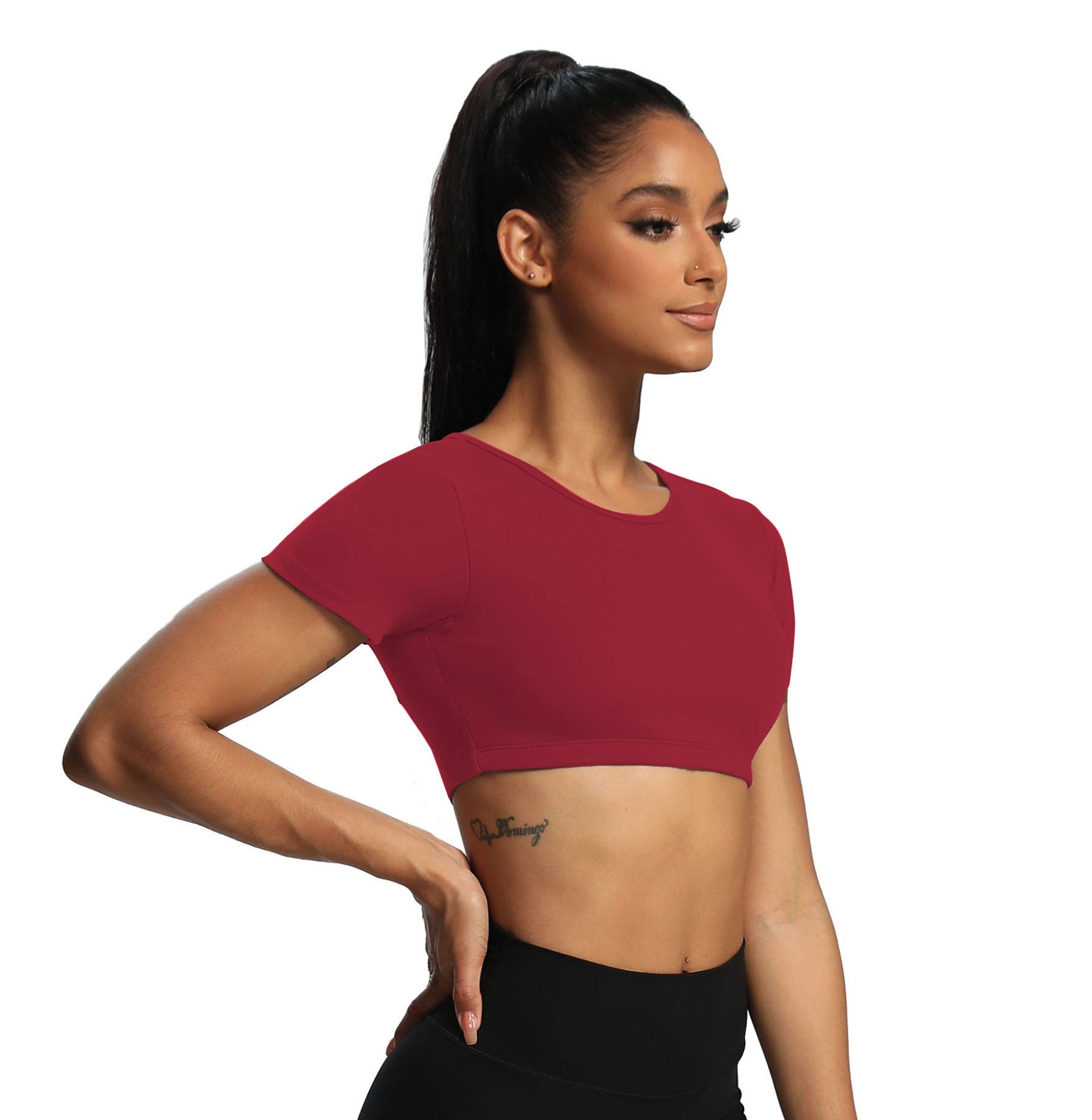 Aoxjox "Clarissa" Crop Top Short Sleeve