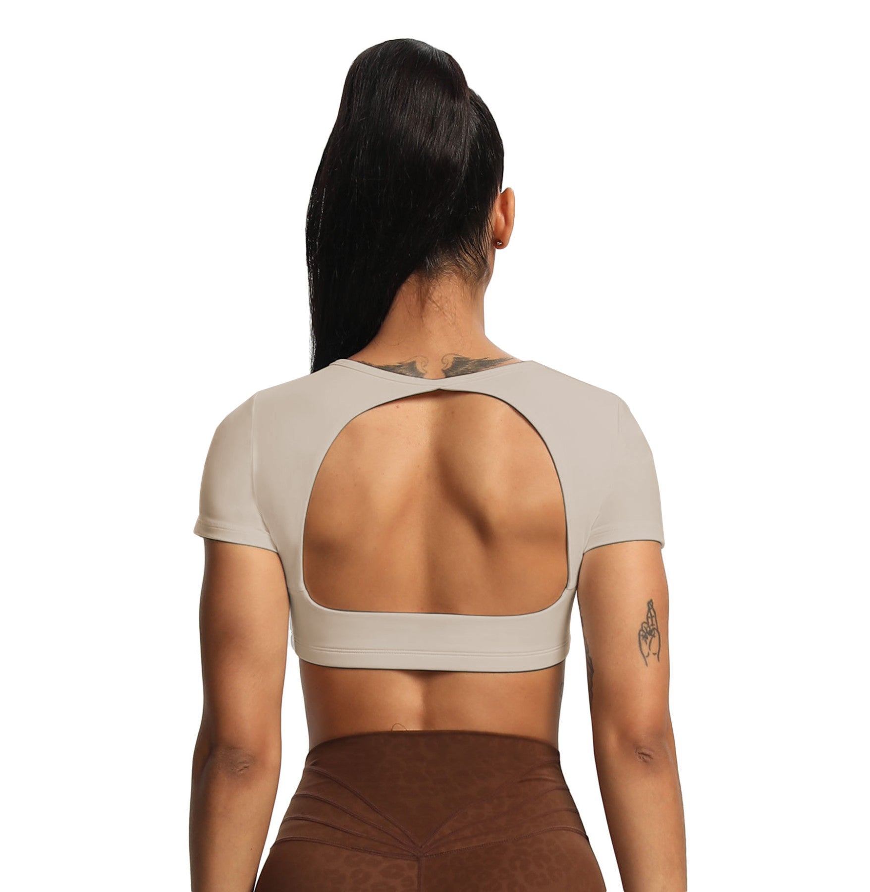 Aoxjox "Clarissa" Crop Top Short Sleeve