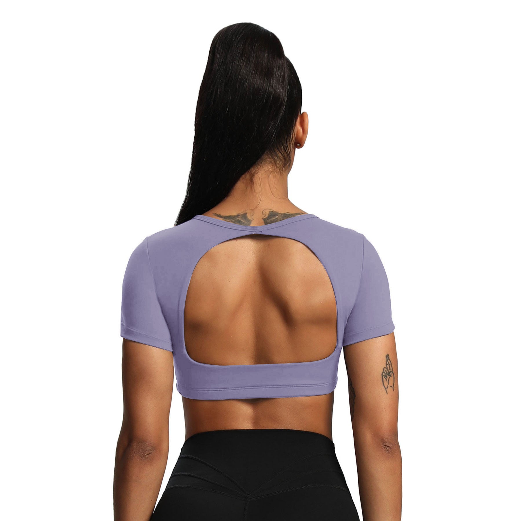 Aoxjox "Clarissa" Crop Top Short Sleeve