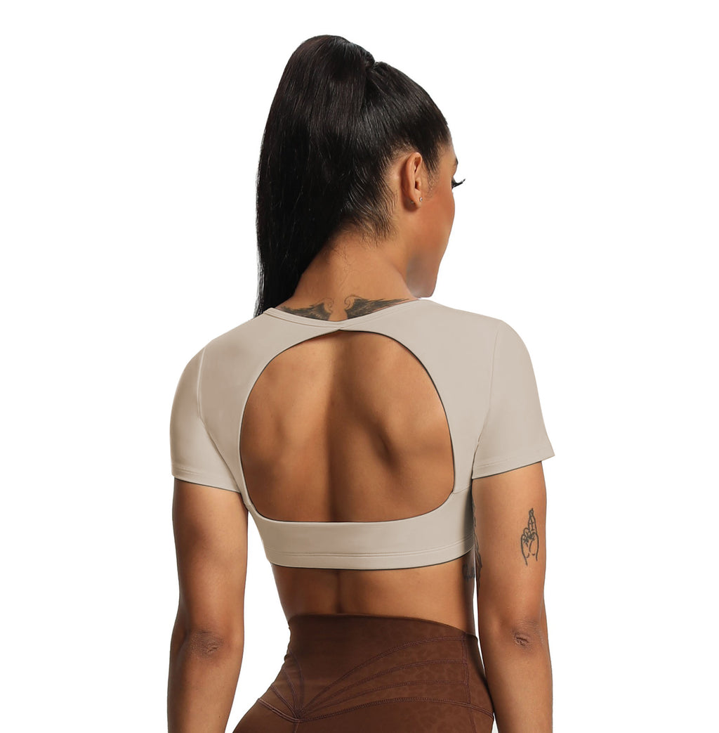 Aoxjox "Clarissa" Crop Top Short Sleeve