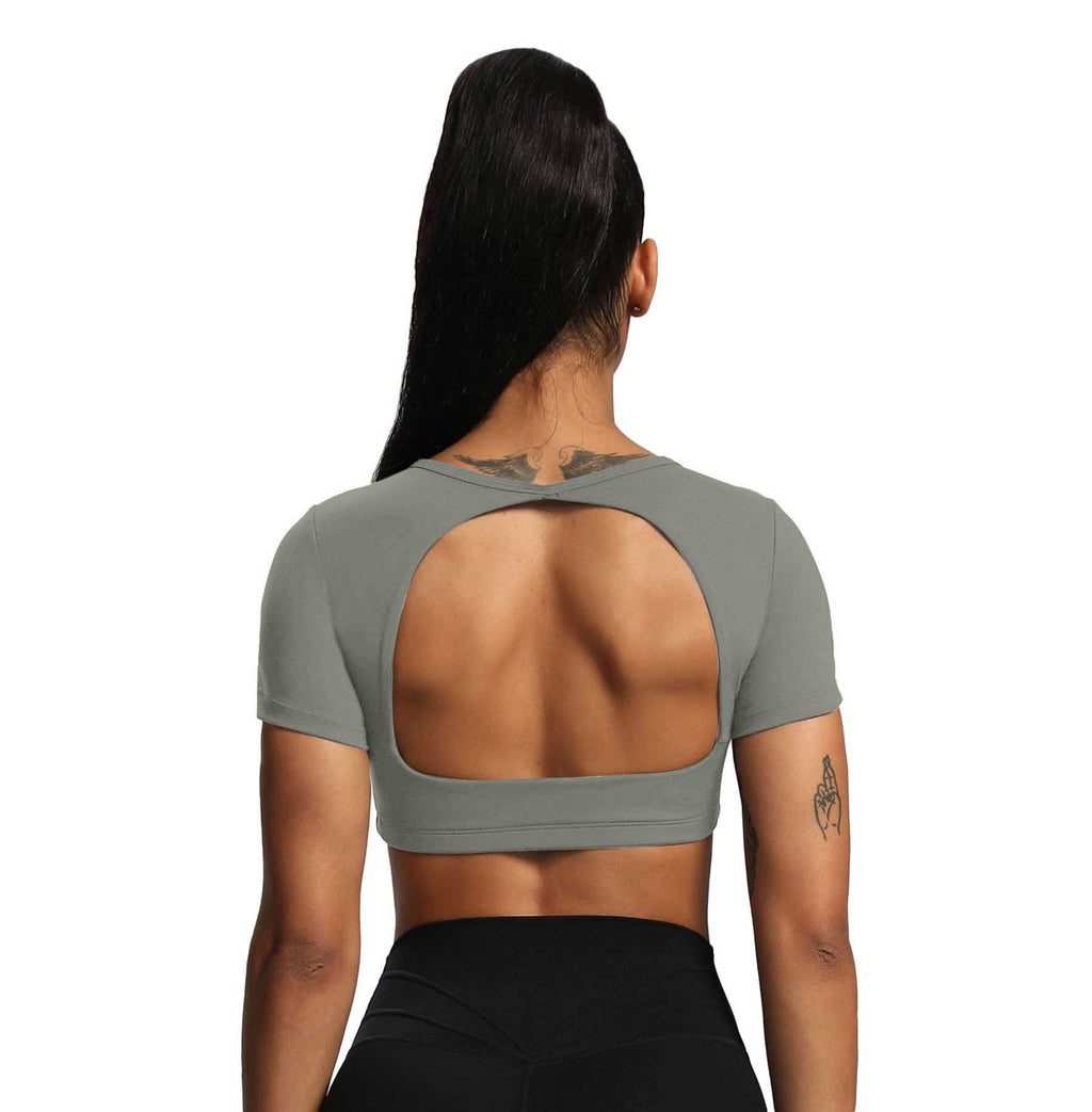 Aoxjox "Clarissa" Crop Top Short Sleeve