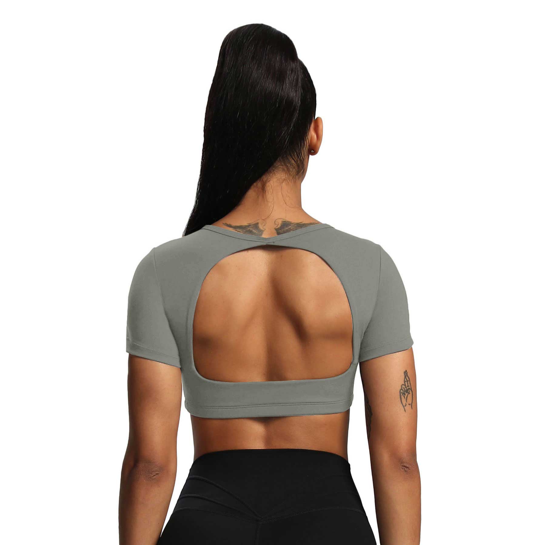 Aoxjox "Clarissa" Crop Top Short Sleeve