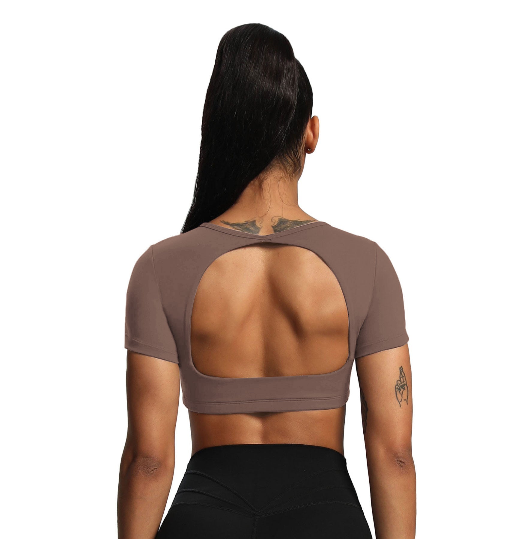 Aoxjox "Clarissa" Crop Top Short Sleeve
