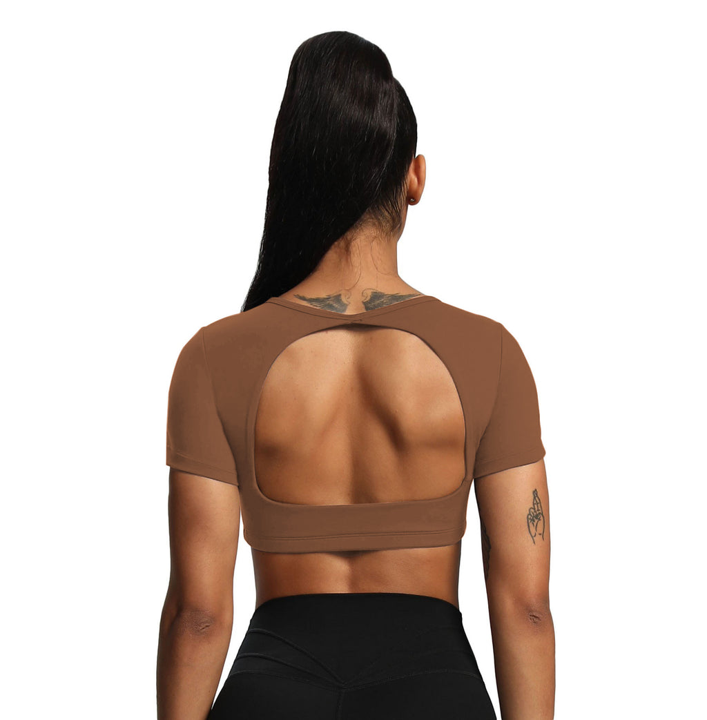 Aoxjox "Clarissa" Crop Top Short Sleeve