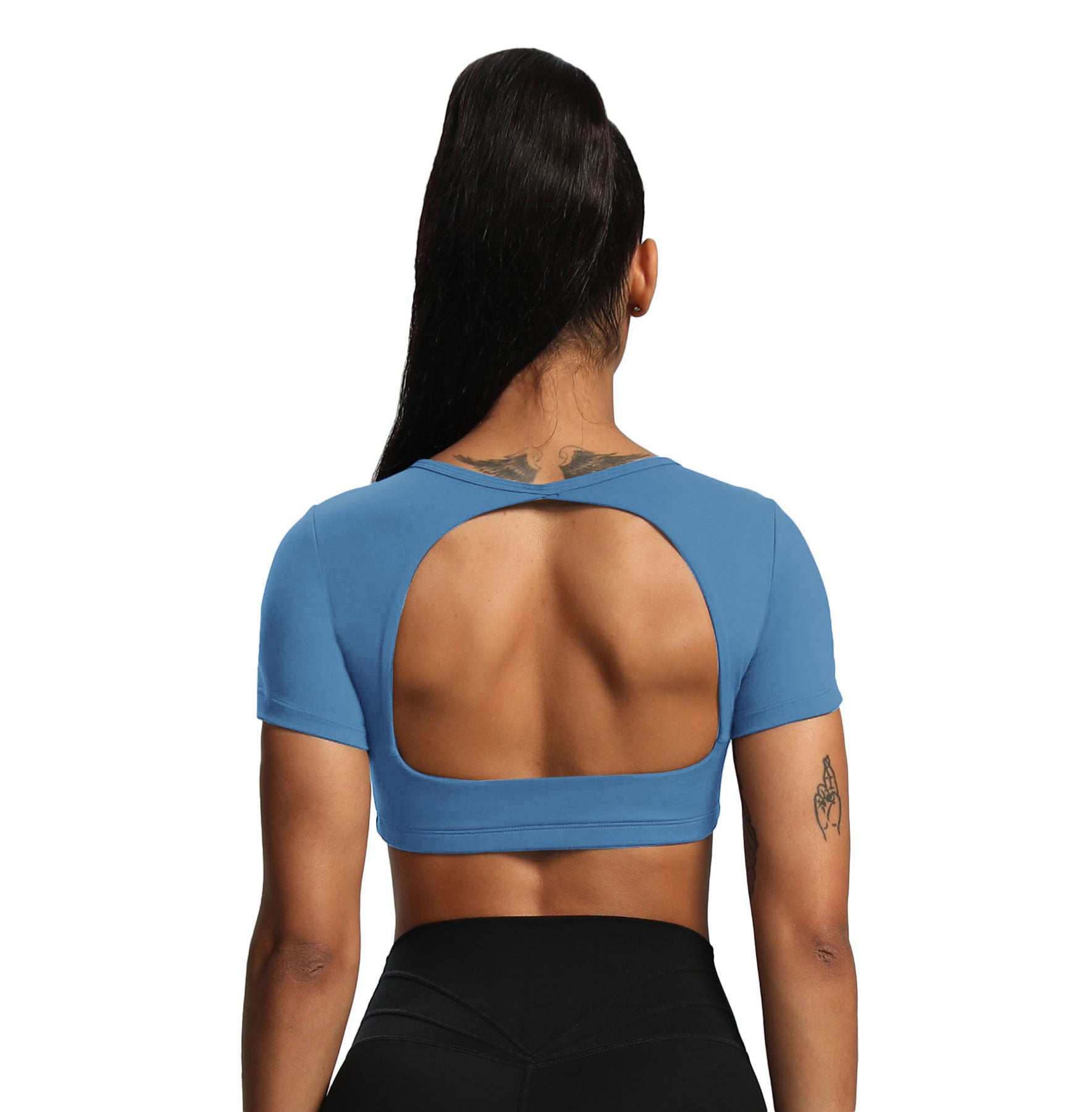 Aoxjox "Clarissa" Crop Top Short Sleeve
