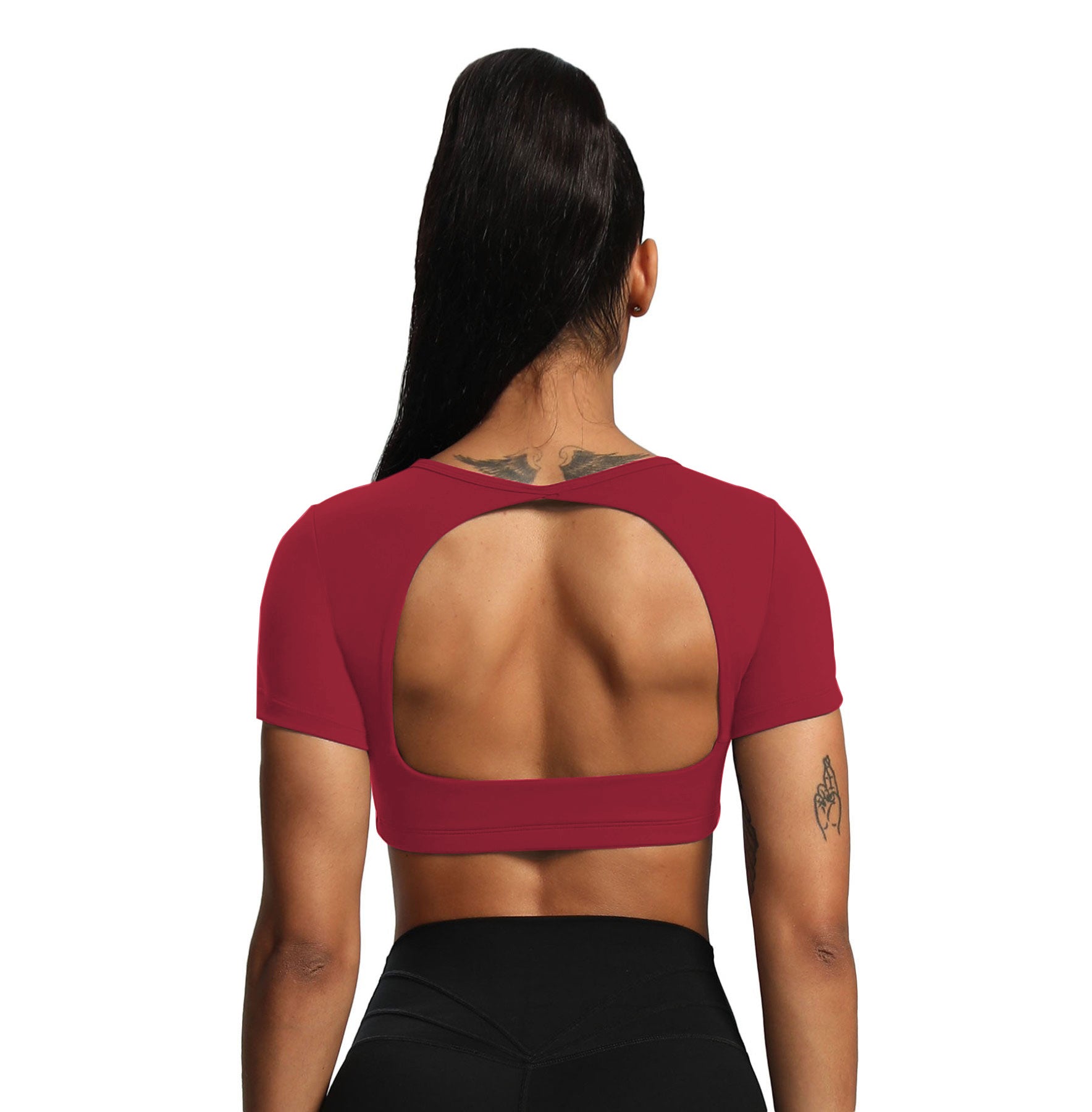 Aoxjox "Clarissa" Crop Top Short Sleeve