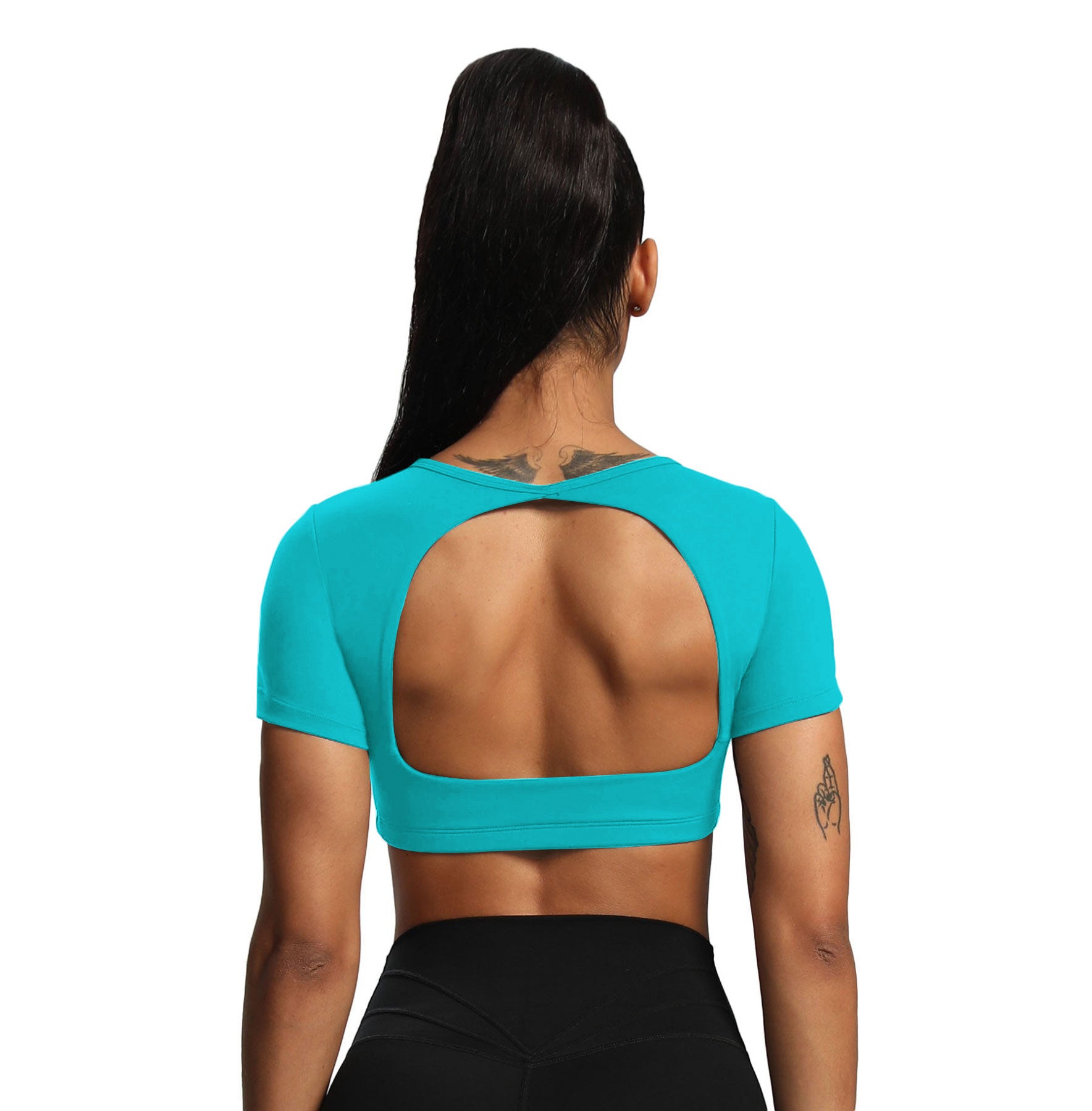 Aoxjox "Clarissa" Crop Top Short Sleeve