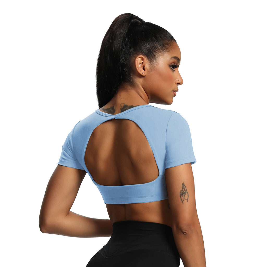 Aoxjox "Clarissa" Crop Top Short Sleeve