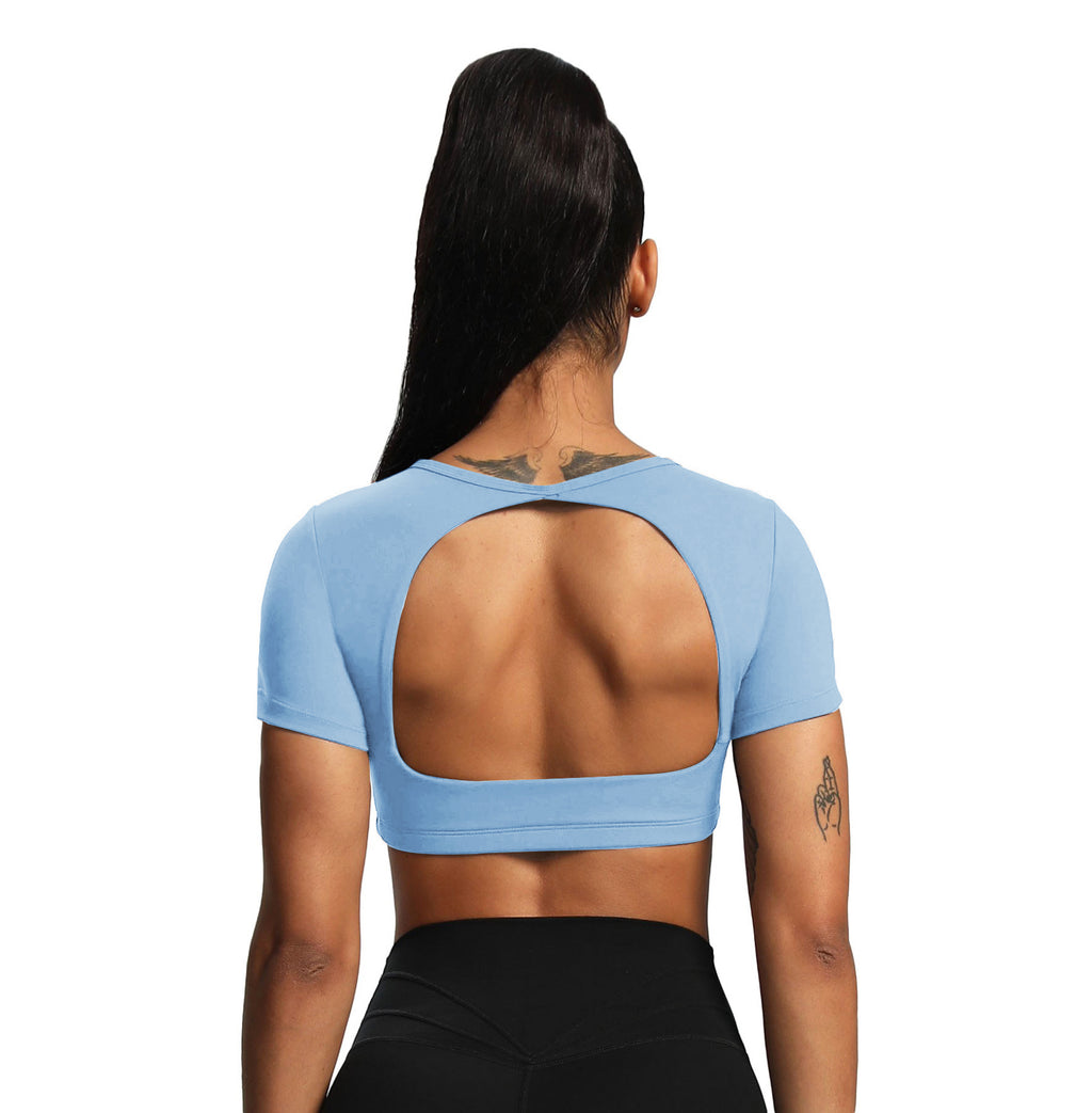 Aoxjox "Clarissa" Crop Top Short Sleeve