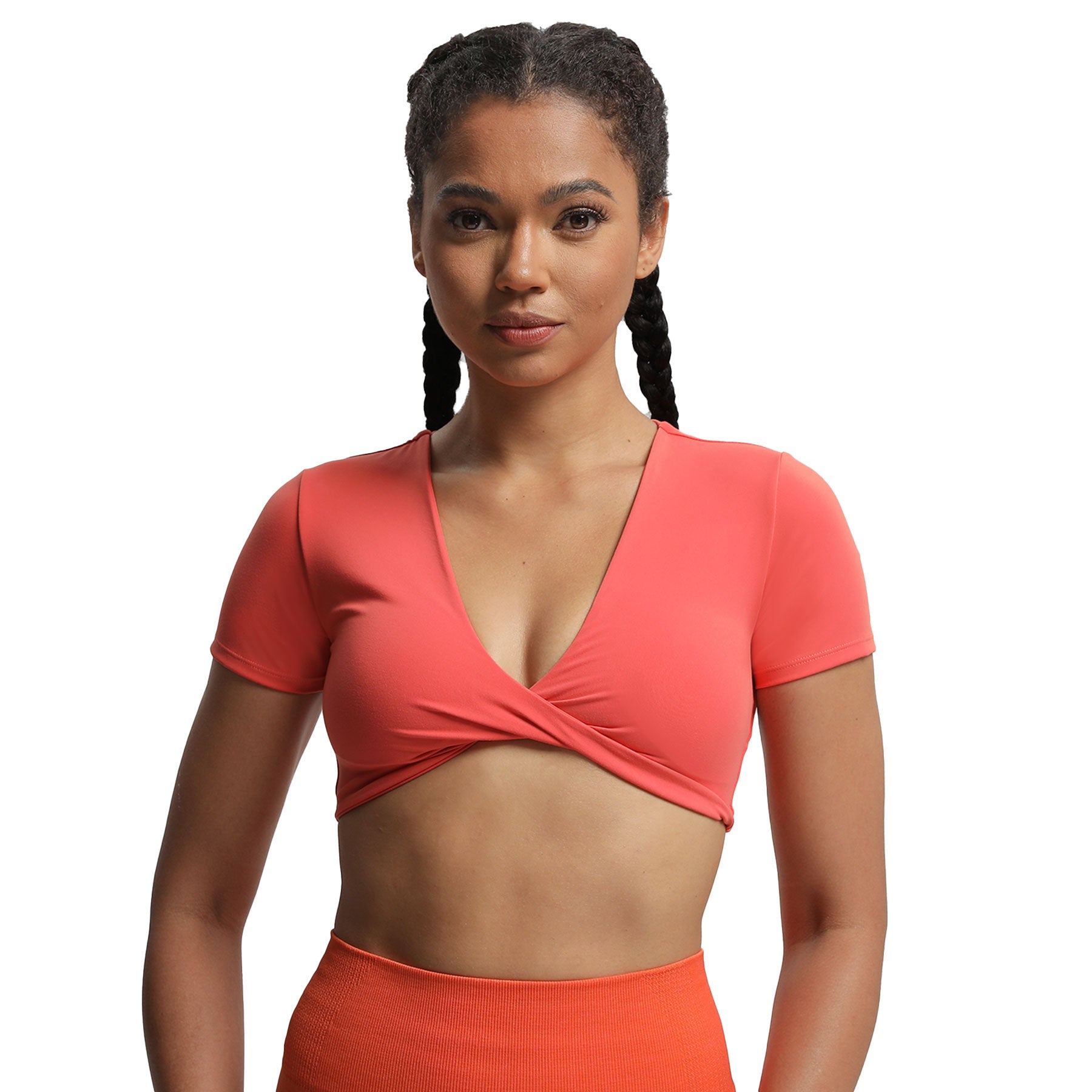 Aoxjox "Deep V Short Sleeve" Crop