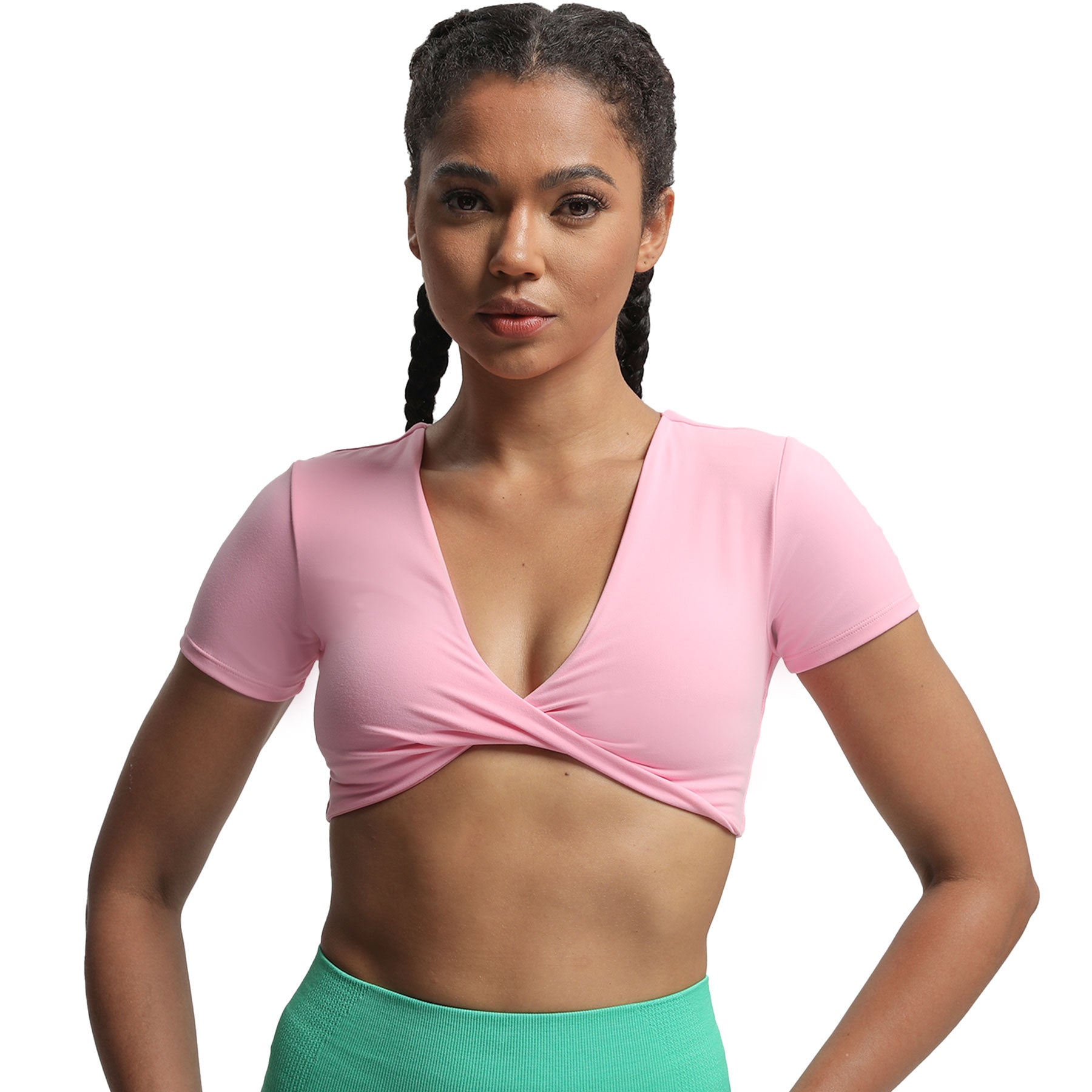 Aoxjox "Deep V Short Sleeve" Crop