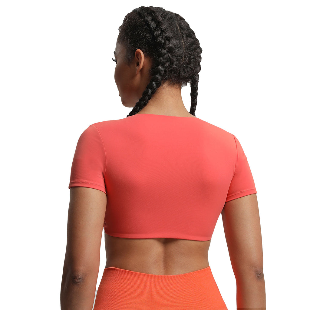 Aoxjox "Deep V Short Sleeve" Crop