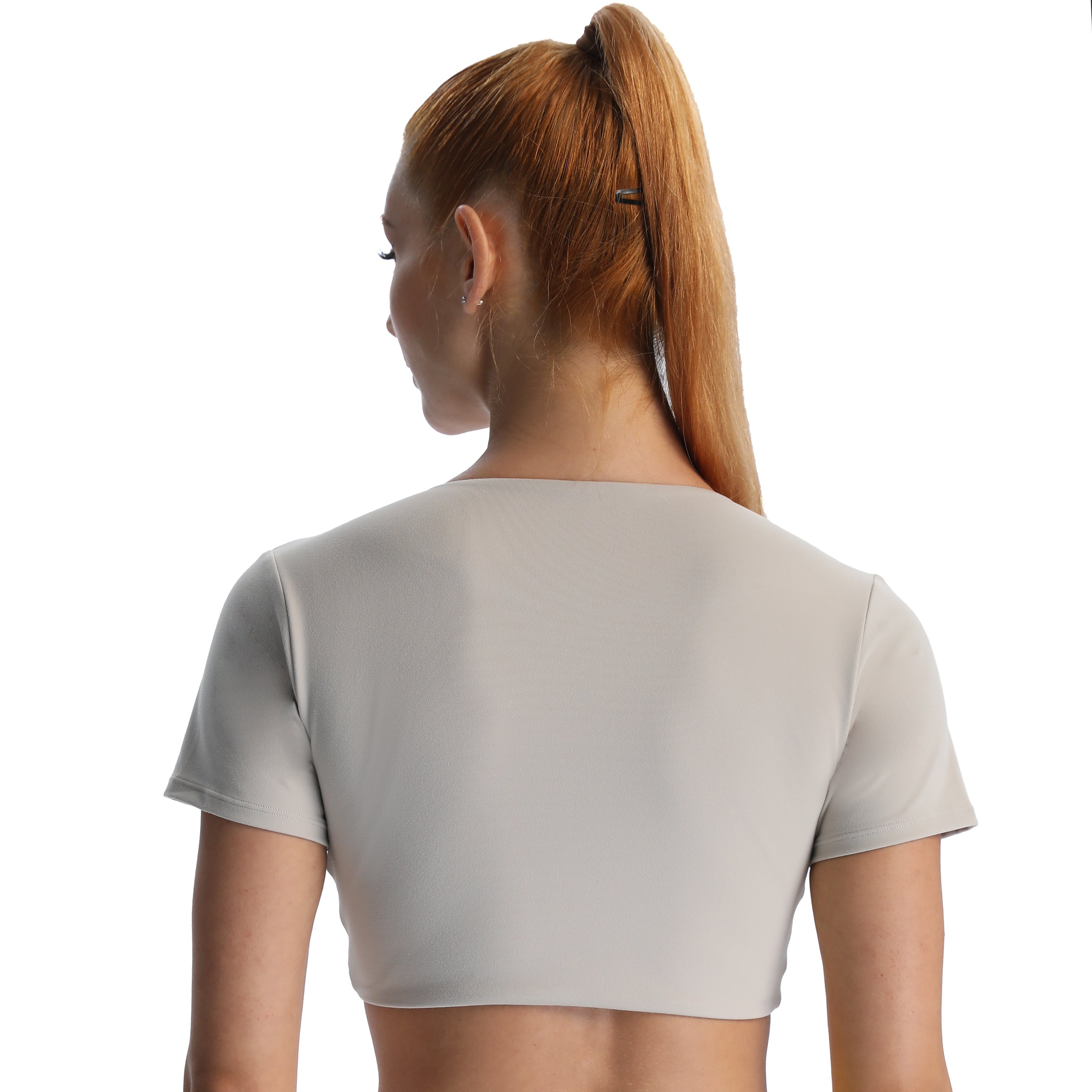 Aoxjox "Deep V Short Sleeve" Crop