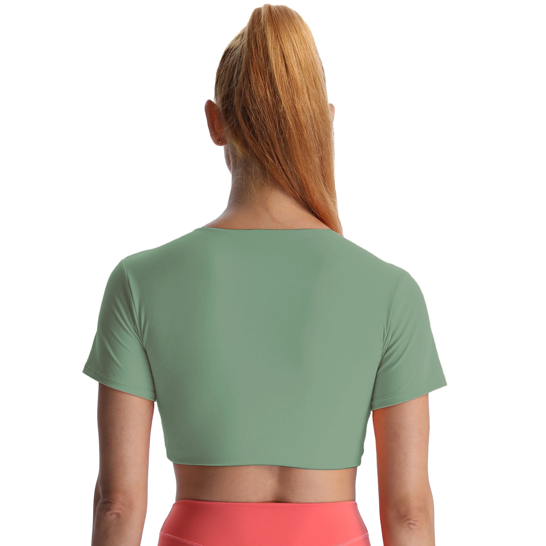 Aoxjox "Deep V Short Sleeve" Crop