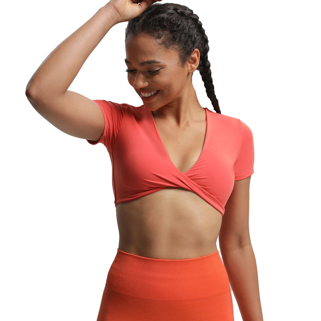 Aoxjox "Deep V Short Sleeve" Crop