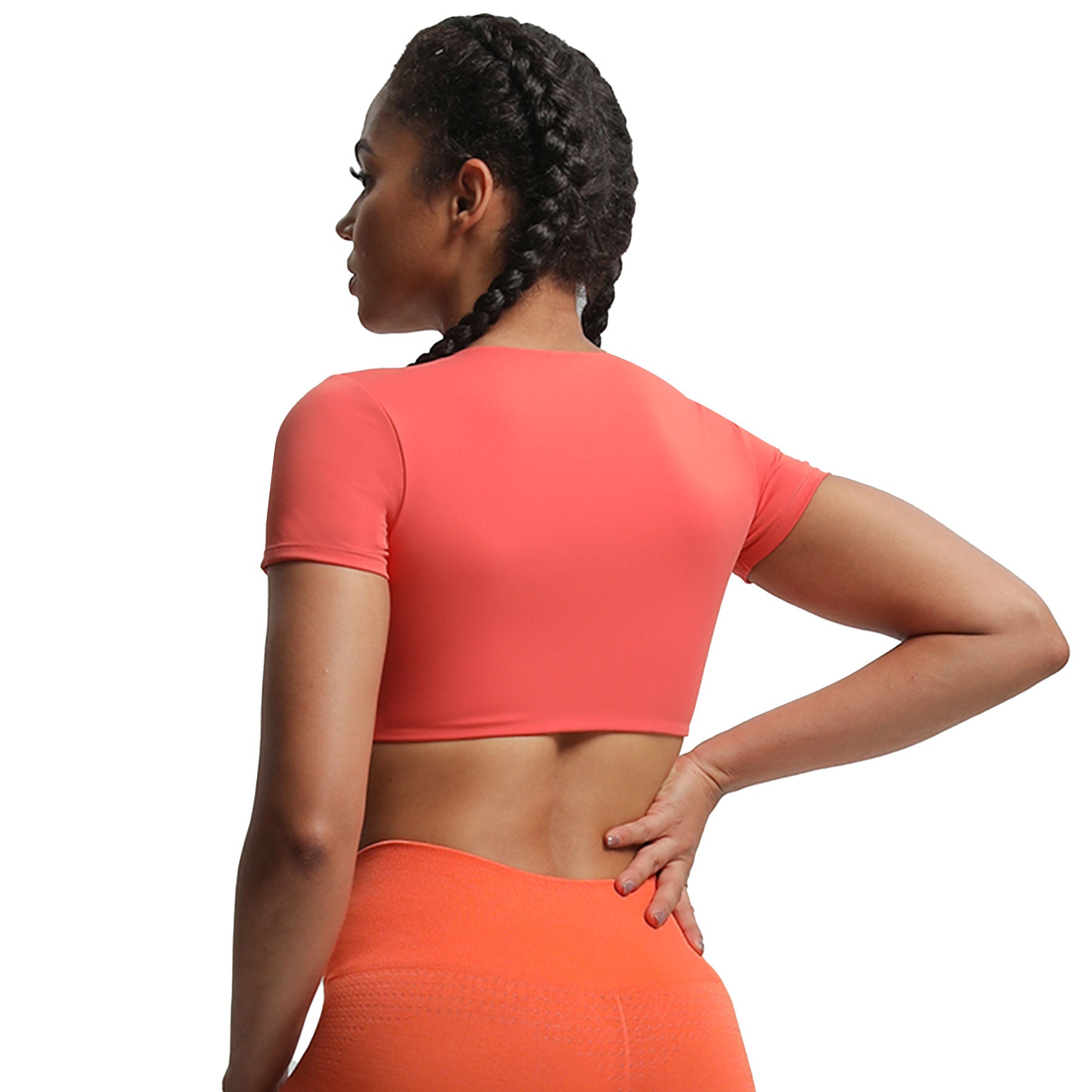Aoxjox "Deep V Short Sleeve" Crop