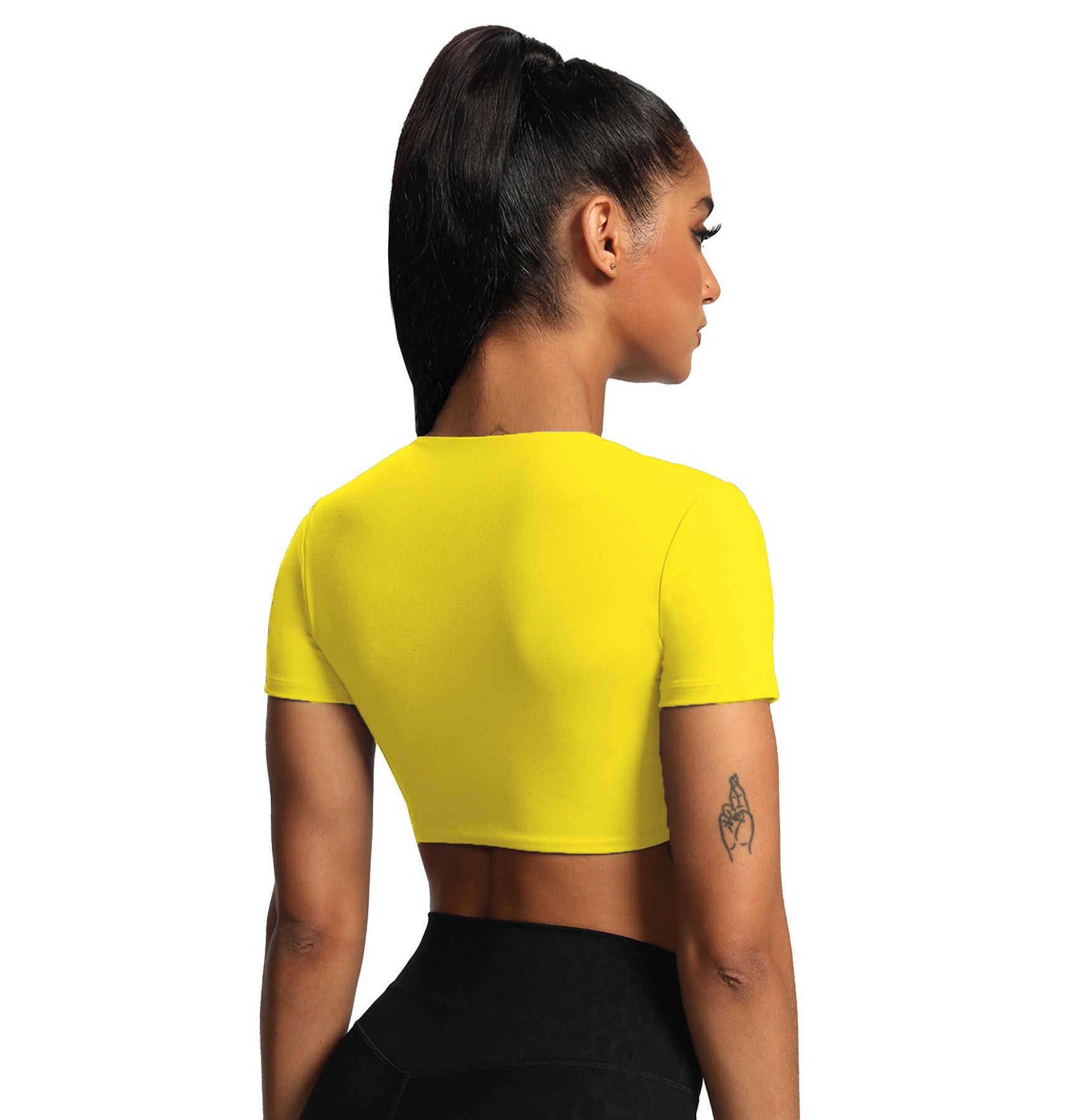 Aoxjox "Deep V Short Sleeve" Crop