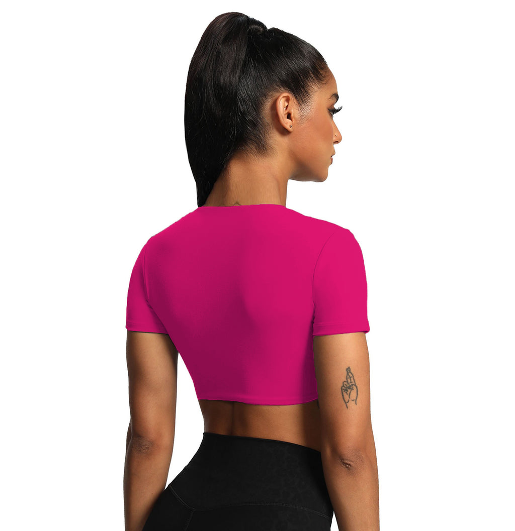 Aoxjox "Deep V Short Sleeve" Crop
