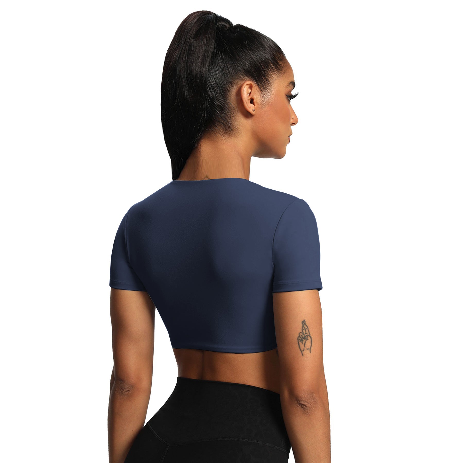 Aoxjox "Deep V Short Sleeve" Crop