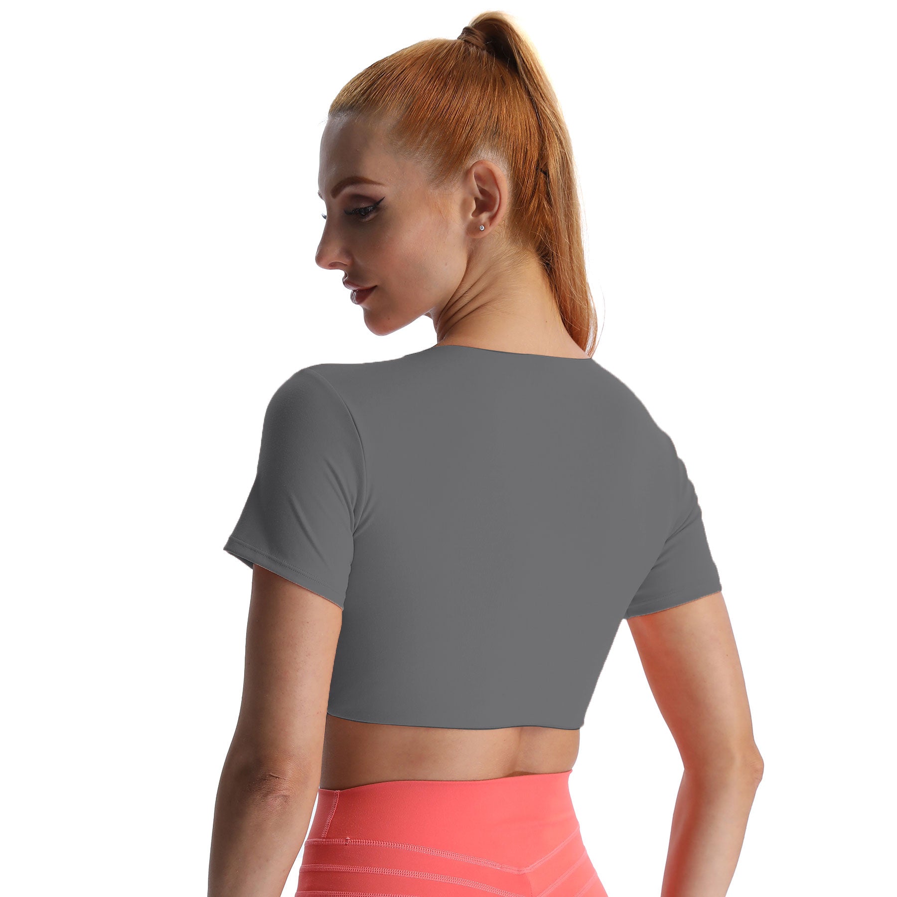 Aoxjox "Deep V Short Sleeve" Crop