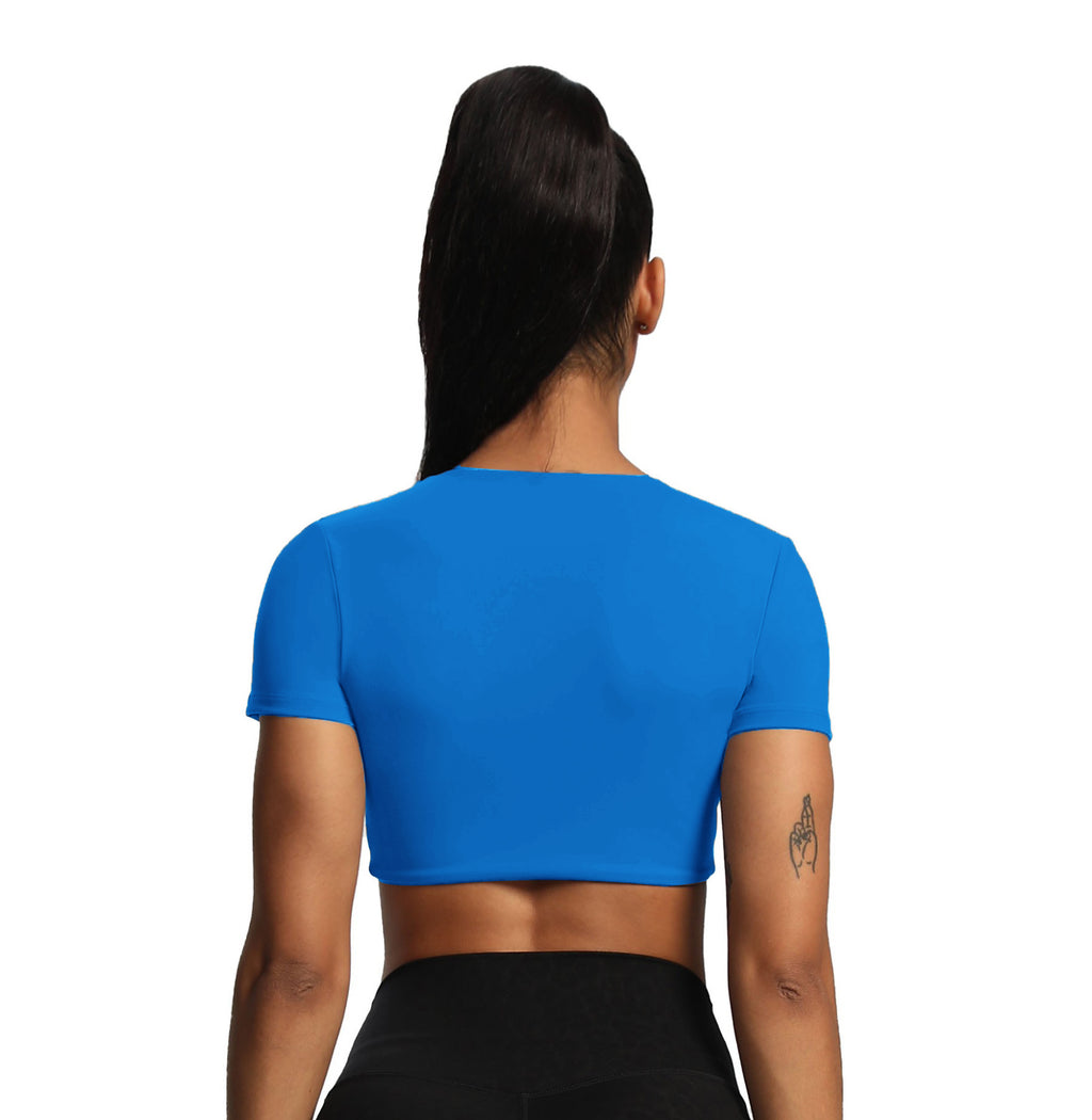 Aoxjox "Deep V Short Sleeve" Crop