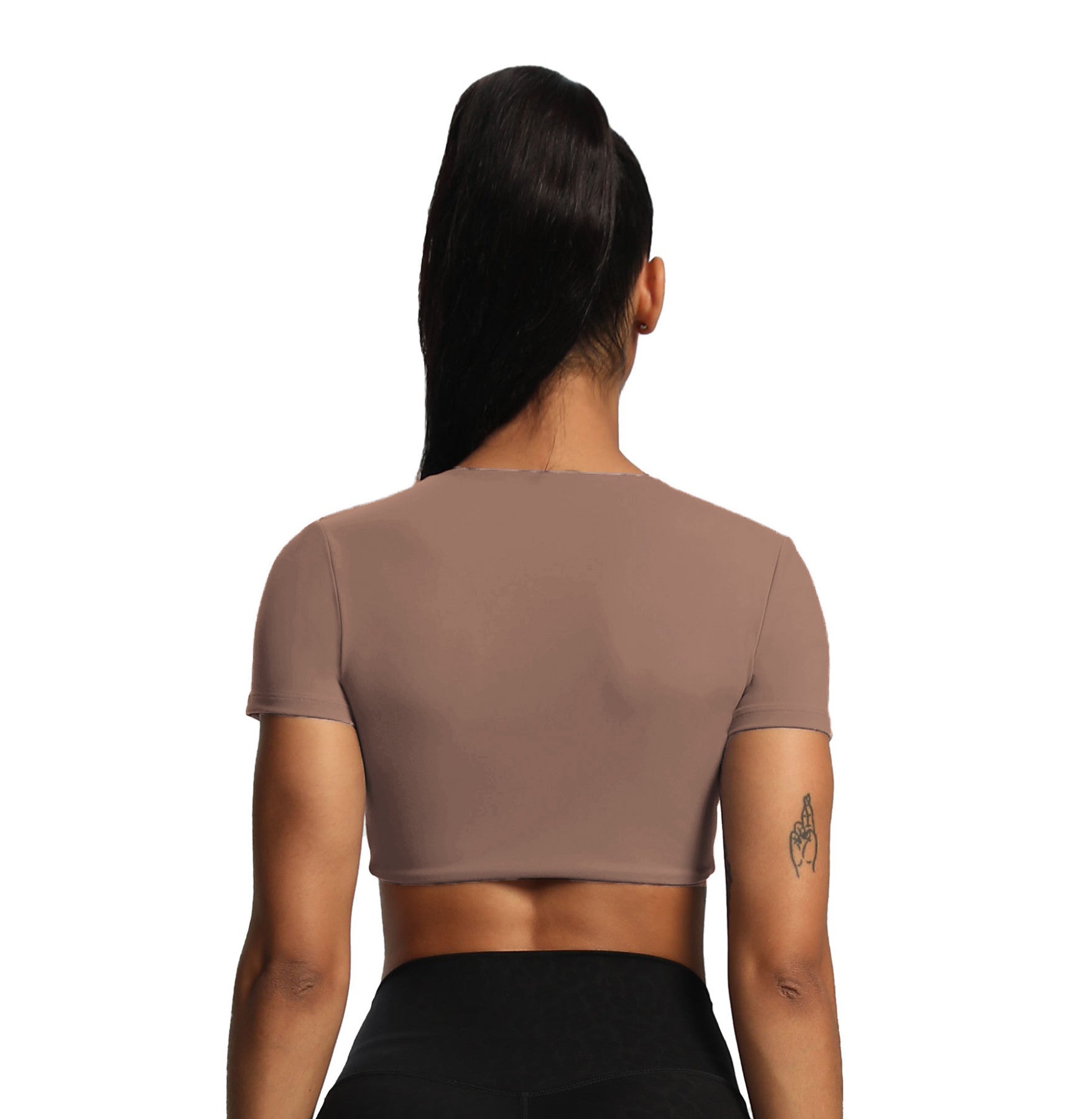 Aoxjox "Deep V Short Sleeve" Crop