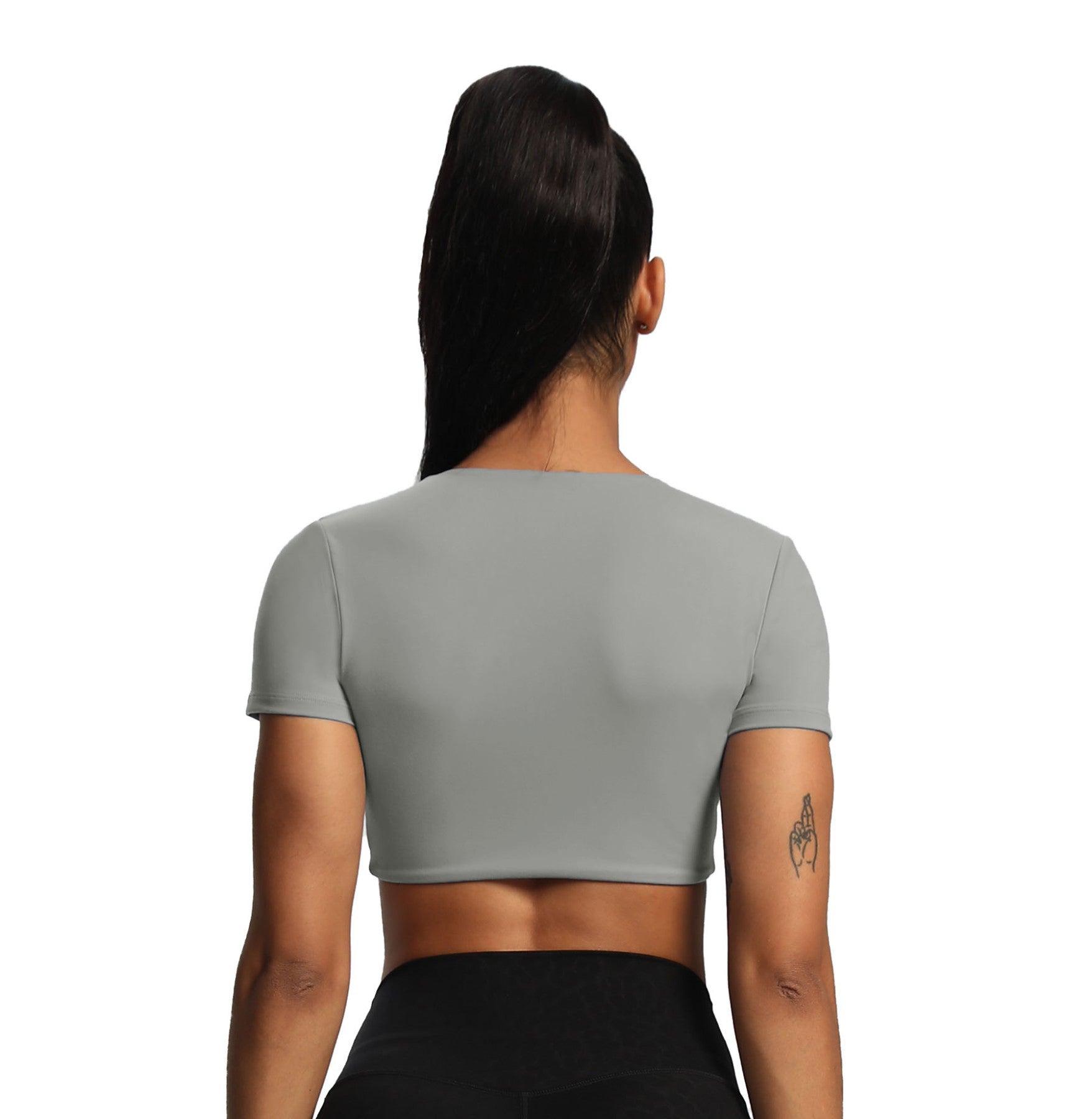 Aoxjox "Deep V Short Sleeve" Crop