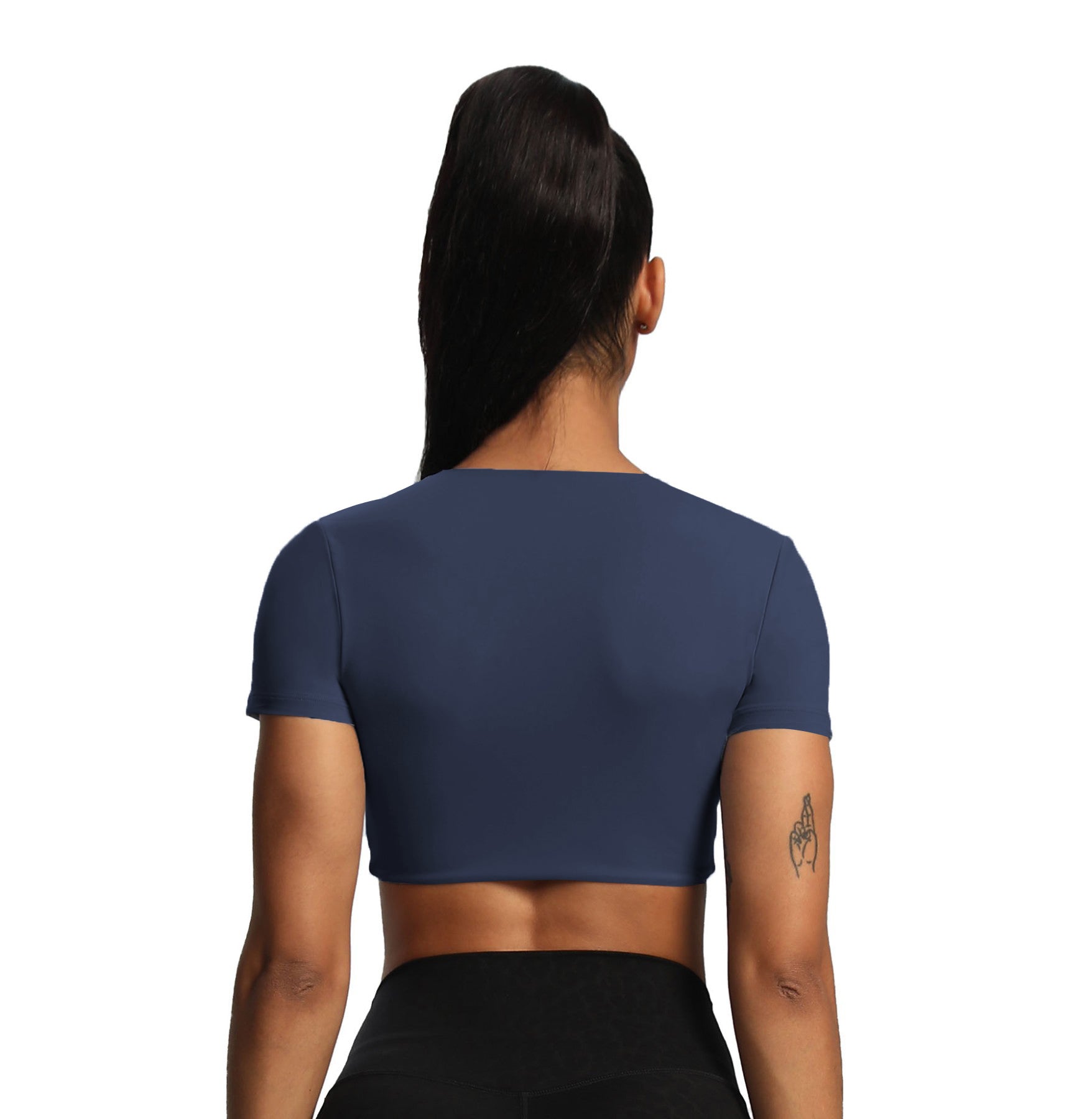 Aoxjox "Deep V Short Sleeve" Crop