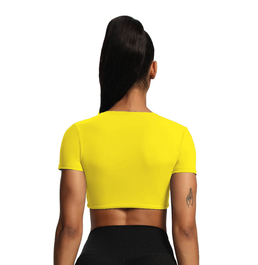 Aoxjox "Deep V Short Sleeve" Crop