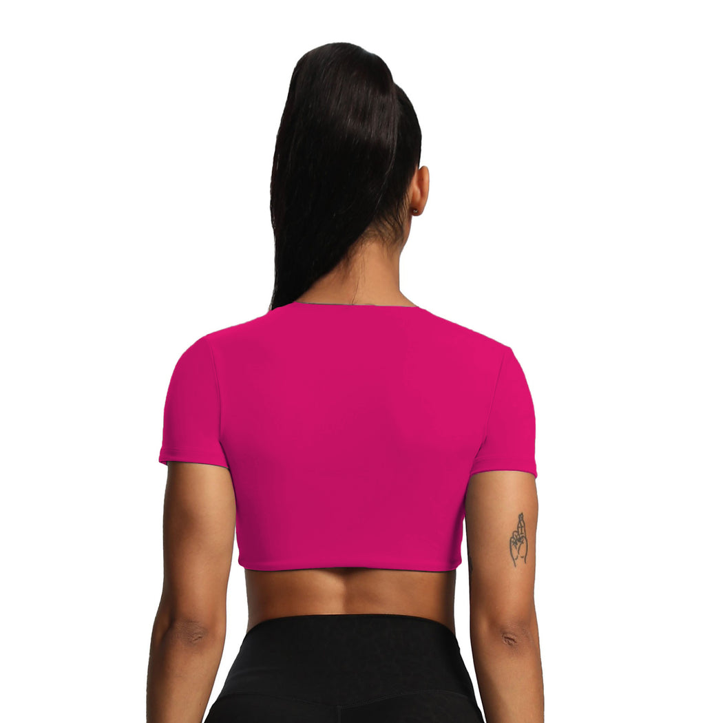 Aoxjox "Deep V Short Sleeve" Crop