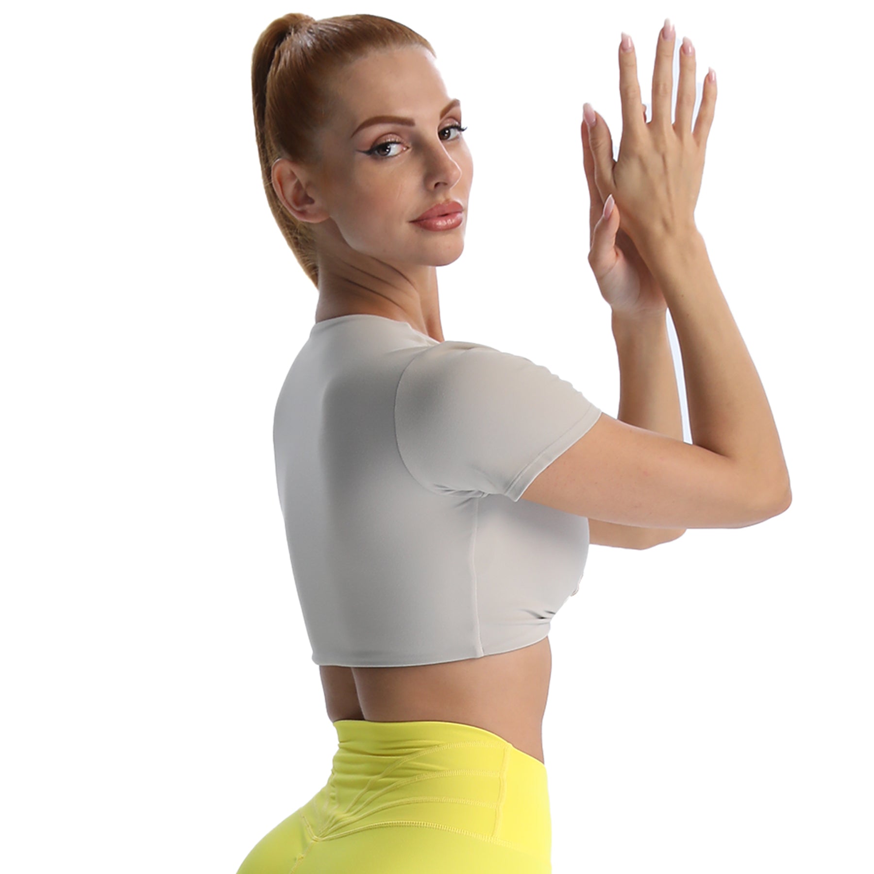 Aoxjox "Deep V Short Sleeve" Crop