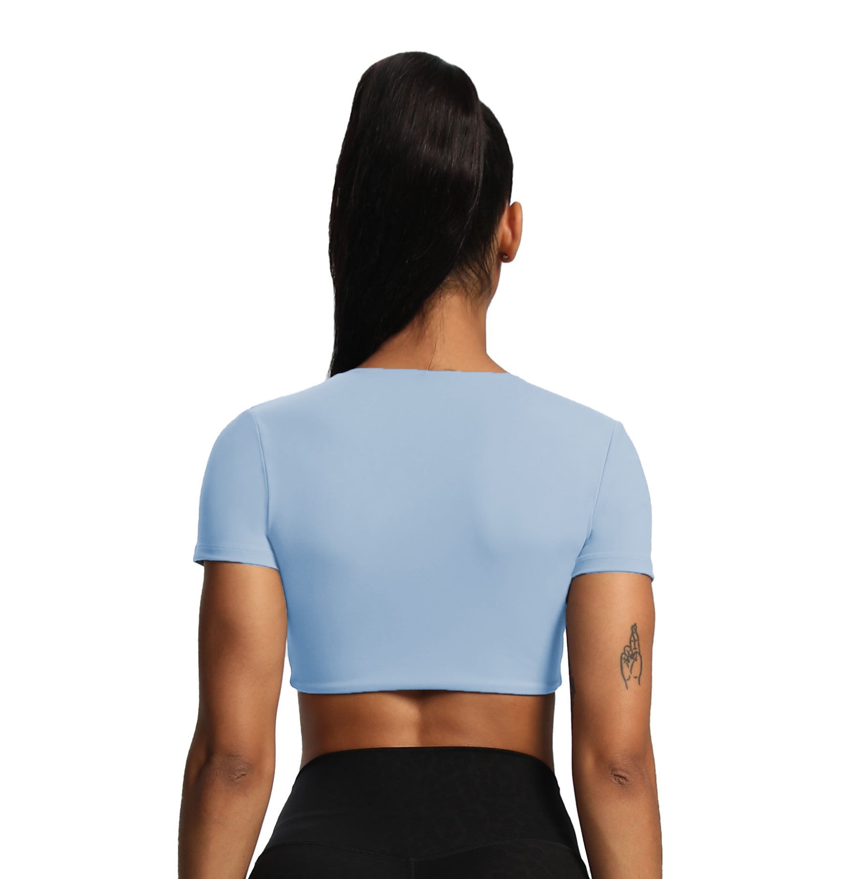 Aoxjox "Deep V Short Sleeve" Crop