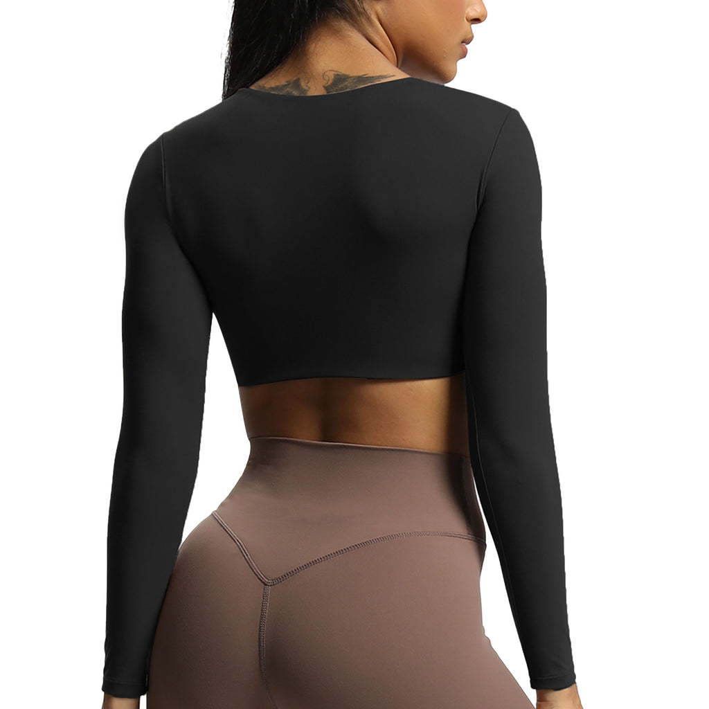 Aoxjox Betty Ruched Long-Sleeved Top
