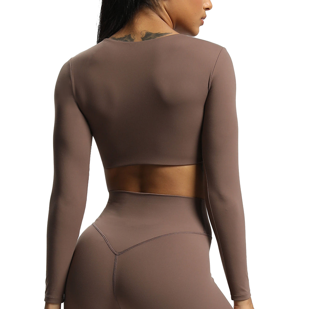 Aoxjox Betty Ruched Long-Sleeved Top