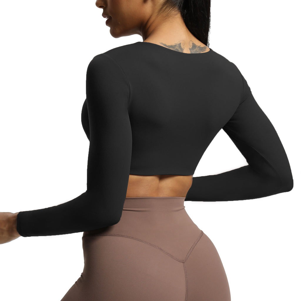 Aoxjox Betty Ruched Long-Sleeved Top