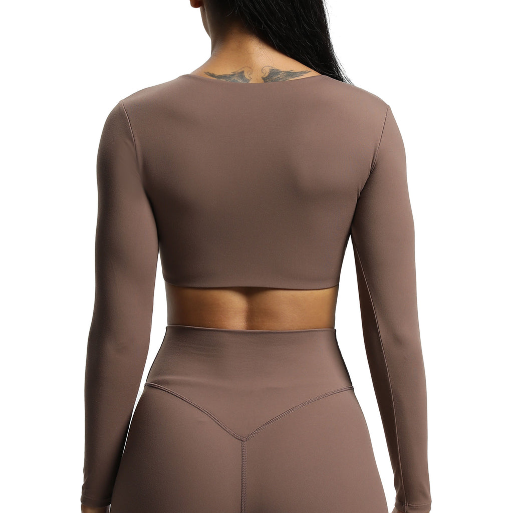 Aoxjox Betty Ruched Long-Sleeved Top