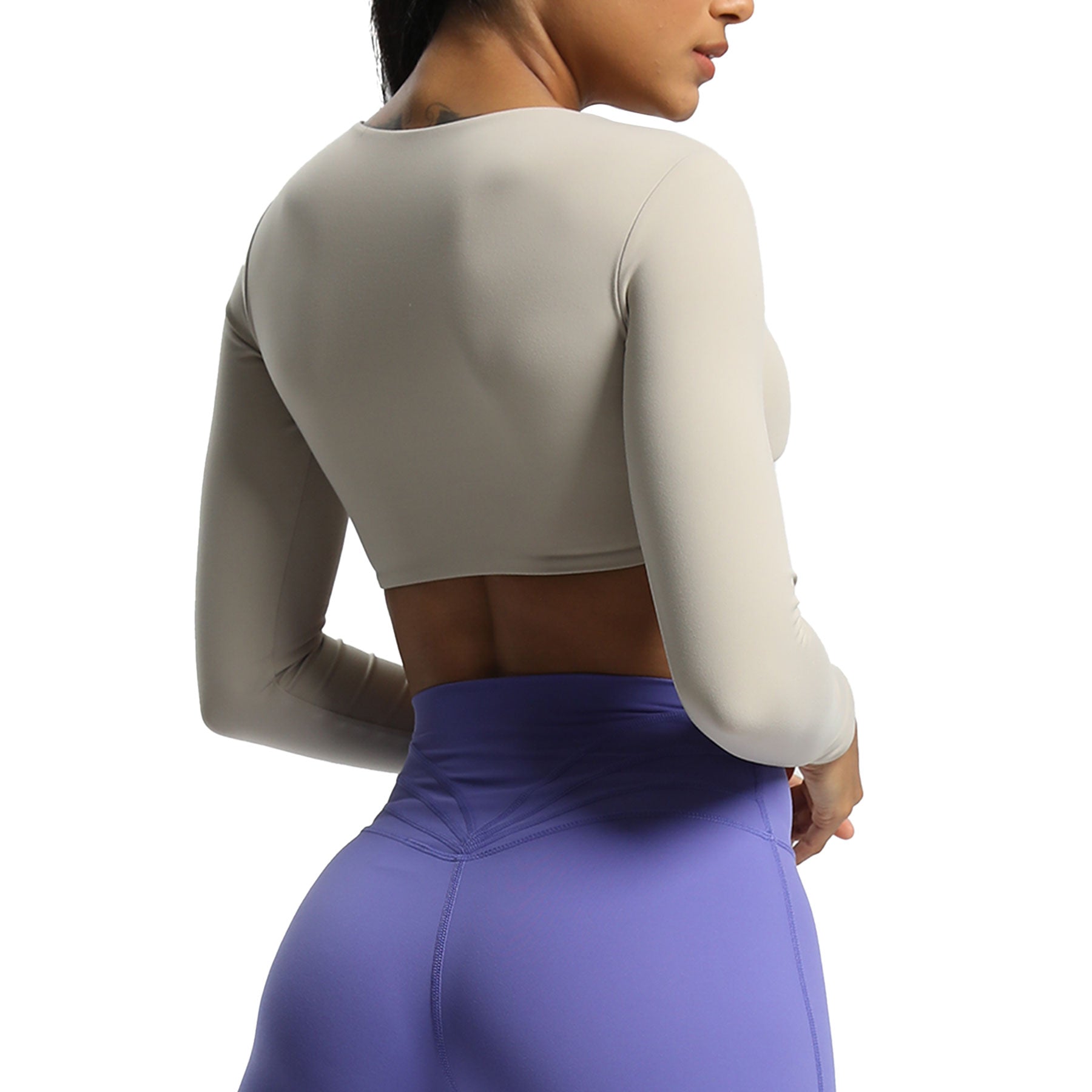 Aoxjox Betty Ruched Long-Sleeved Top